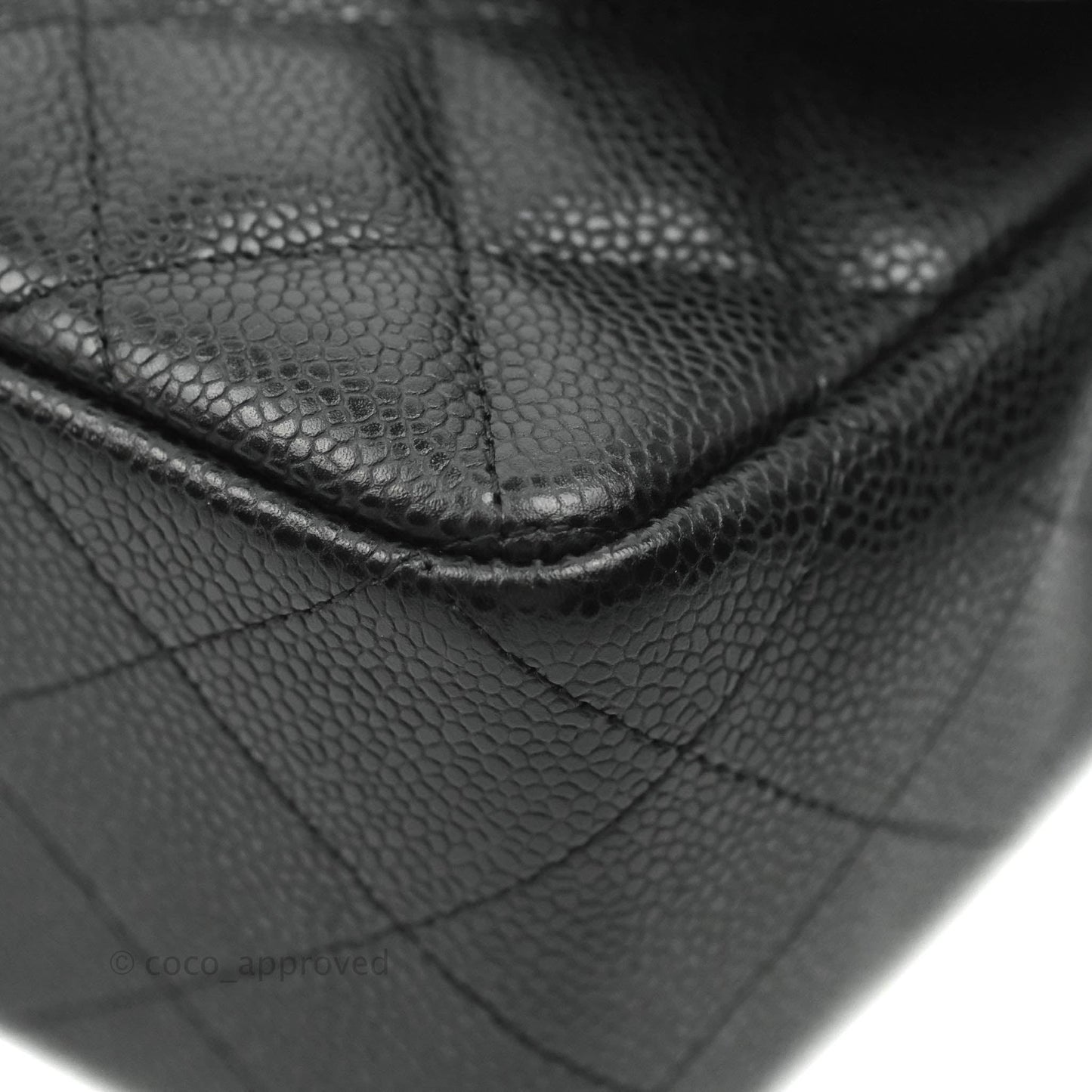 Chanel Jumbo Single Flap Black Caviar Gold Hardware