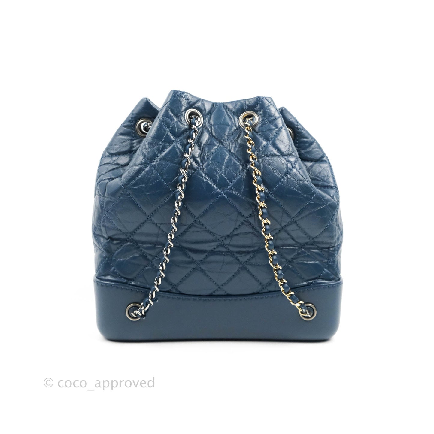 Chanel Small Gabrielle Backpack Navy Aged Calfskin