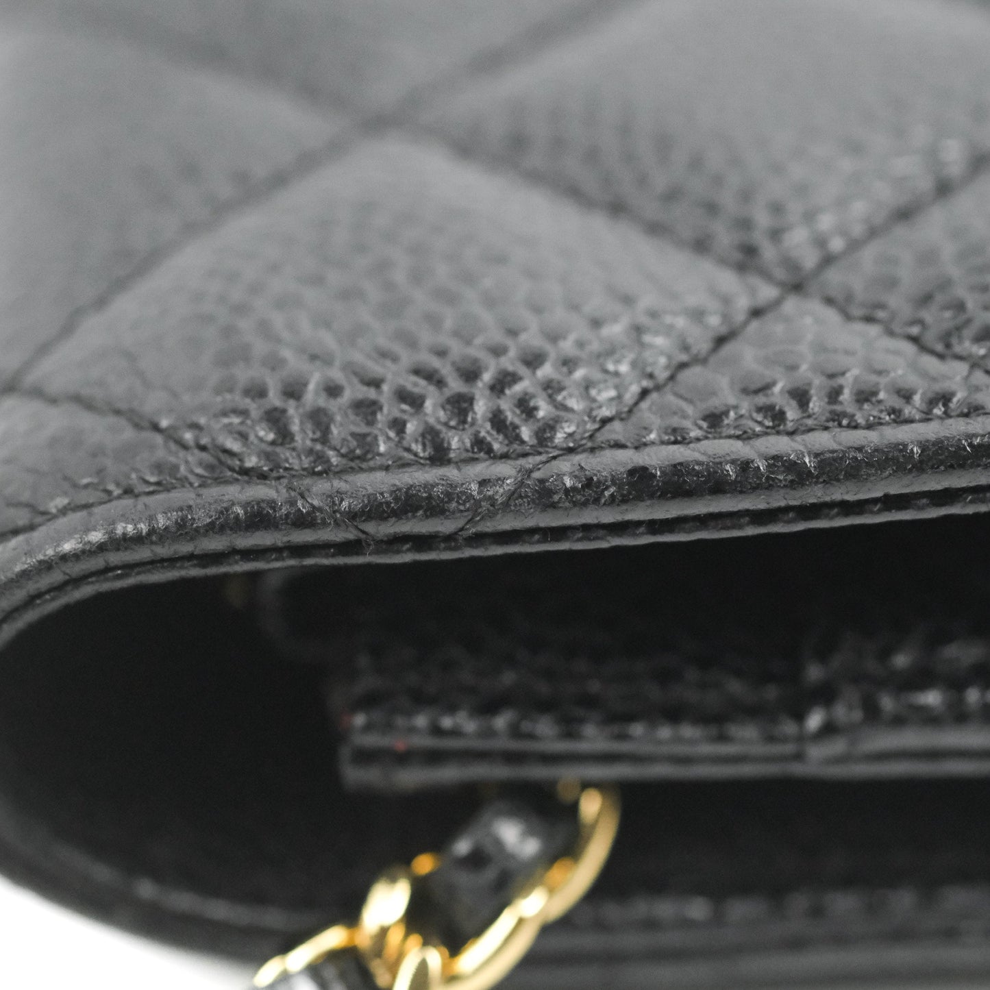 Chanel Quilted Classic WOC Black Caviar Gold Hardware