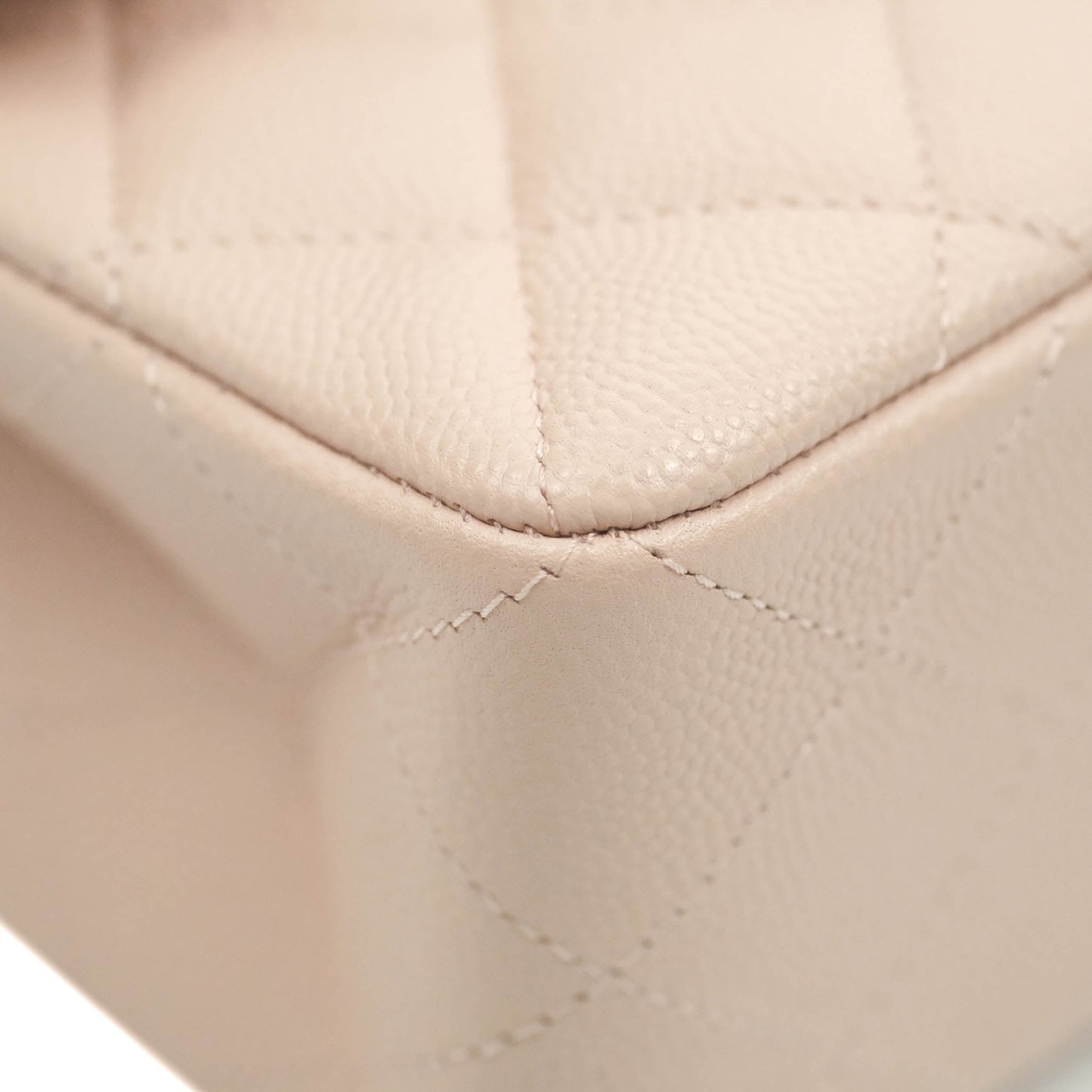 Chanel Classic Small S/M Flap Rose Clair Pink Caviar Gold Hardware 21C