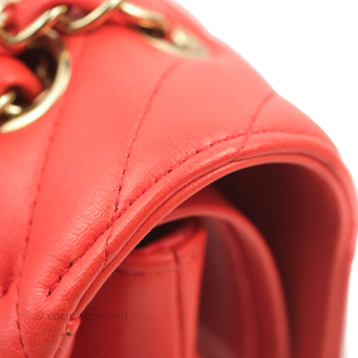 Chanel Classic M/L Medium Double Flap Brick Red Lambskin Gold Hardware