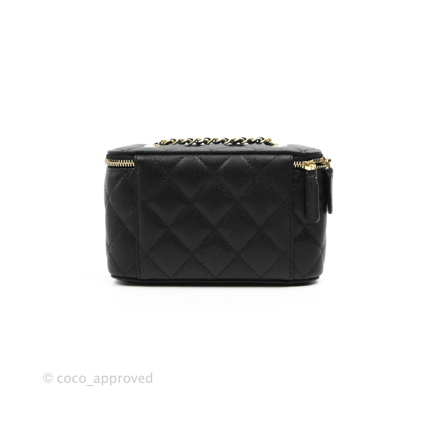 Chanel Vanity with Classic Chain Black Caviar Gold Hardware