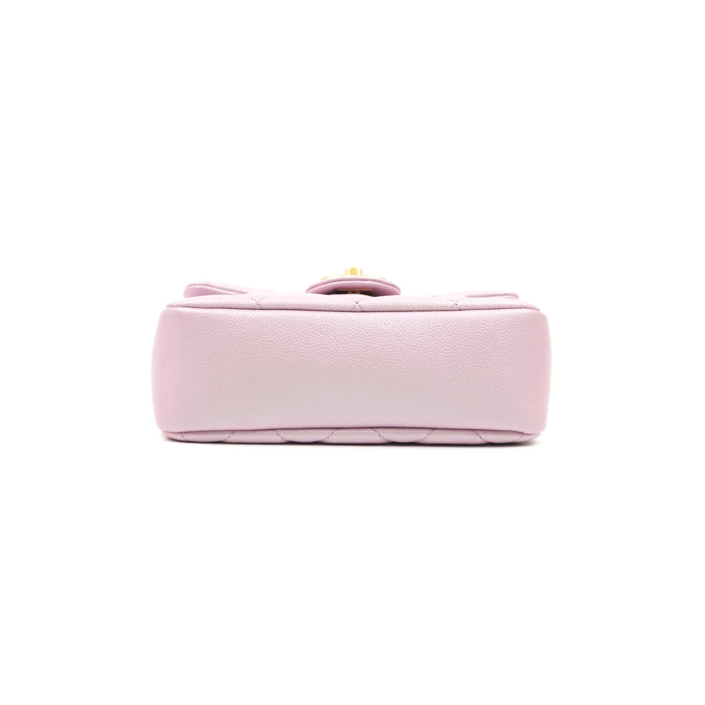 Chanel Quilted My Perfect Mini Iridescent Pink Caviar Aged Gold Hardware 21K