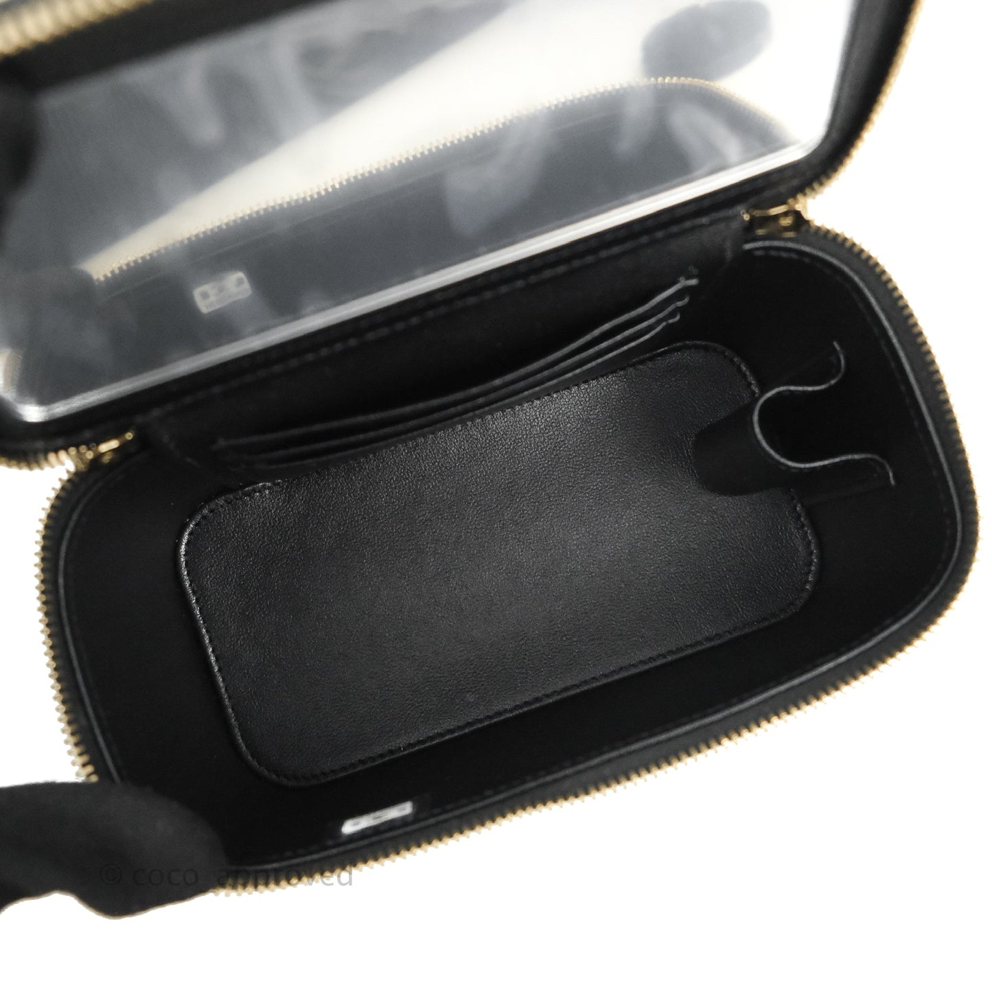 Chanel Vanity with Chain Black Lambskin Gold Hardware 23C