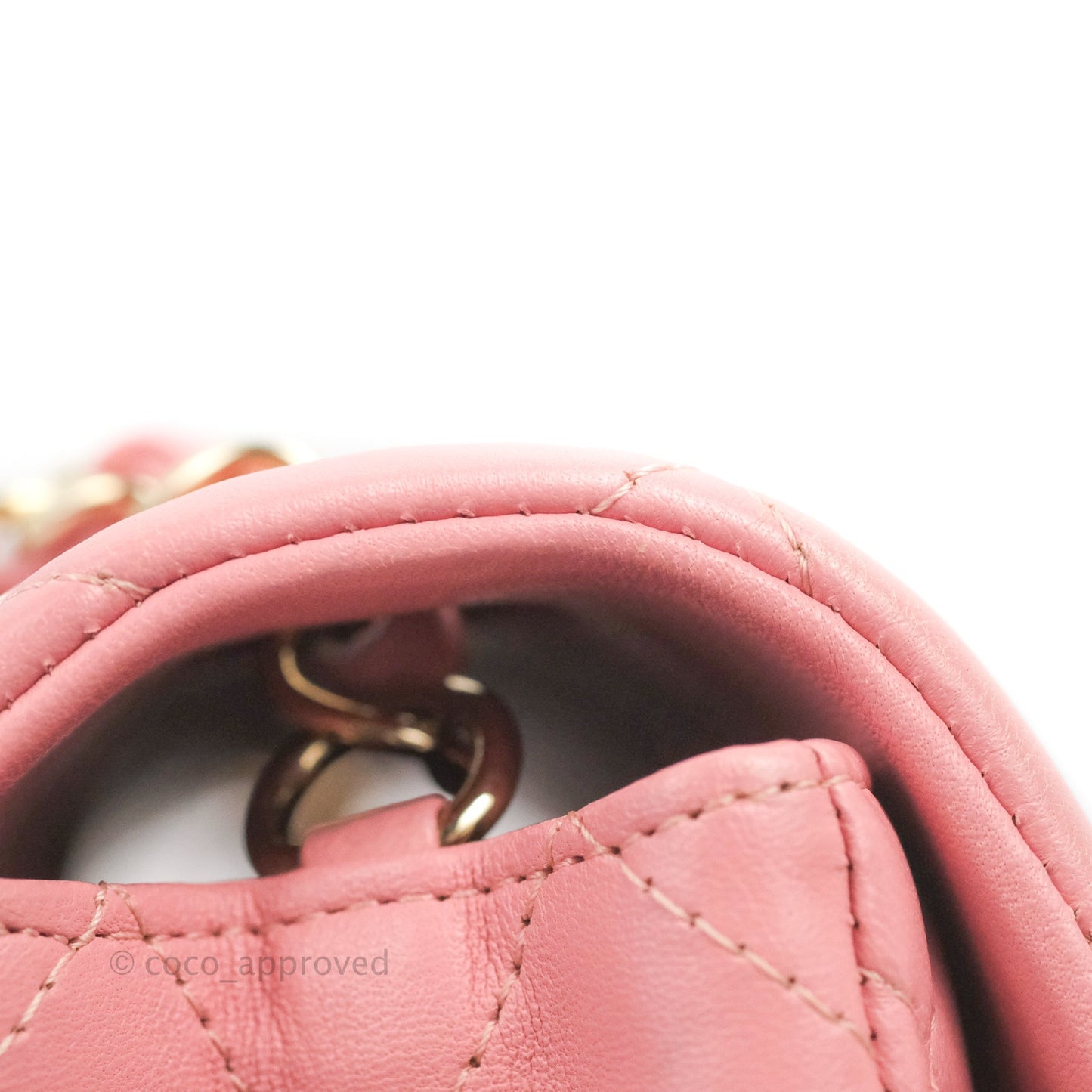 Chanel Quilted Mini Rectangular Flap Pink Lambskin Gold Hardware