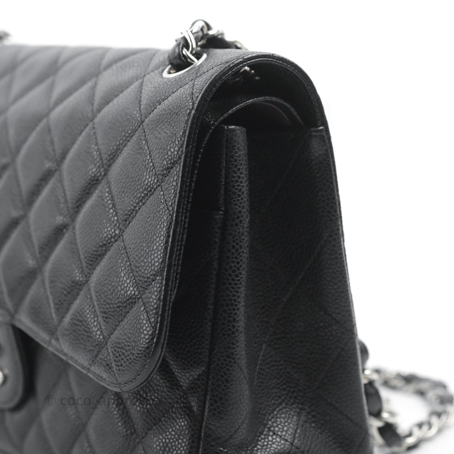 Chanel Jumbo Double Flap Black Caviar Silver Hardware⁣⁣