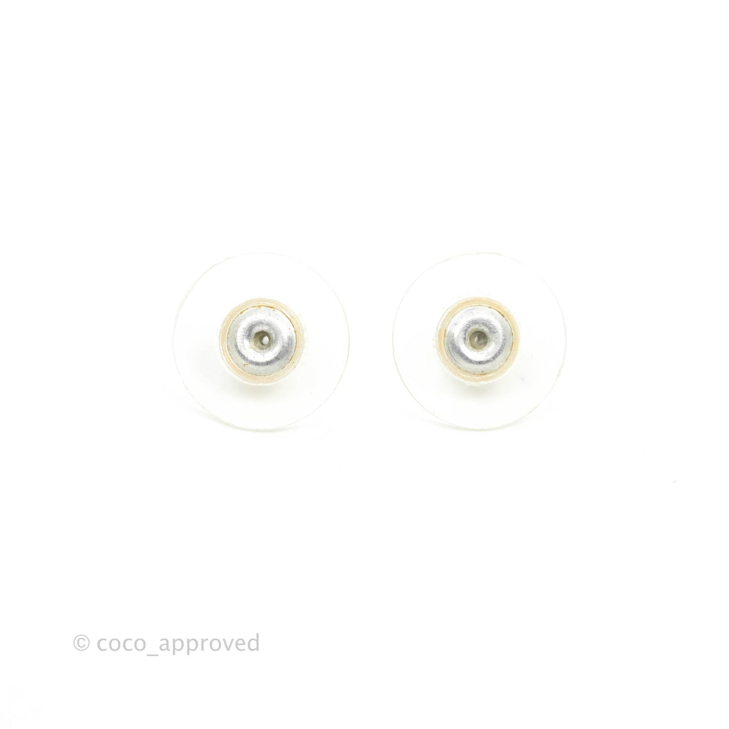 Chanel Crystal CC Earrings Gold Tone 16V