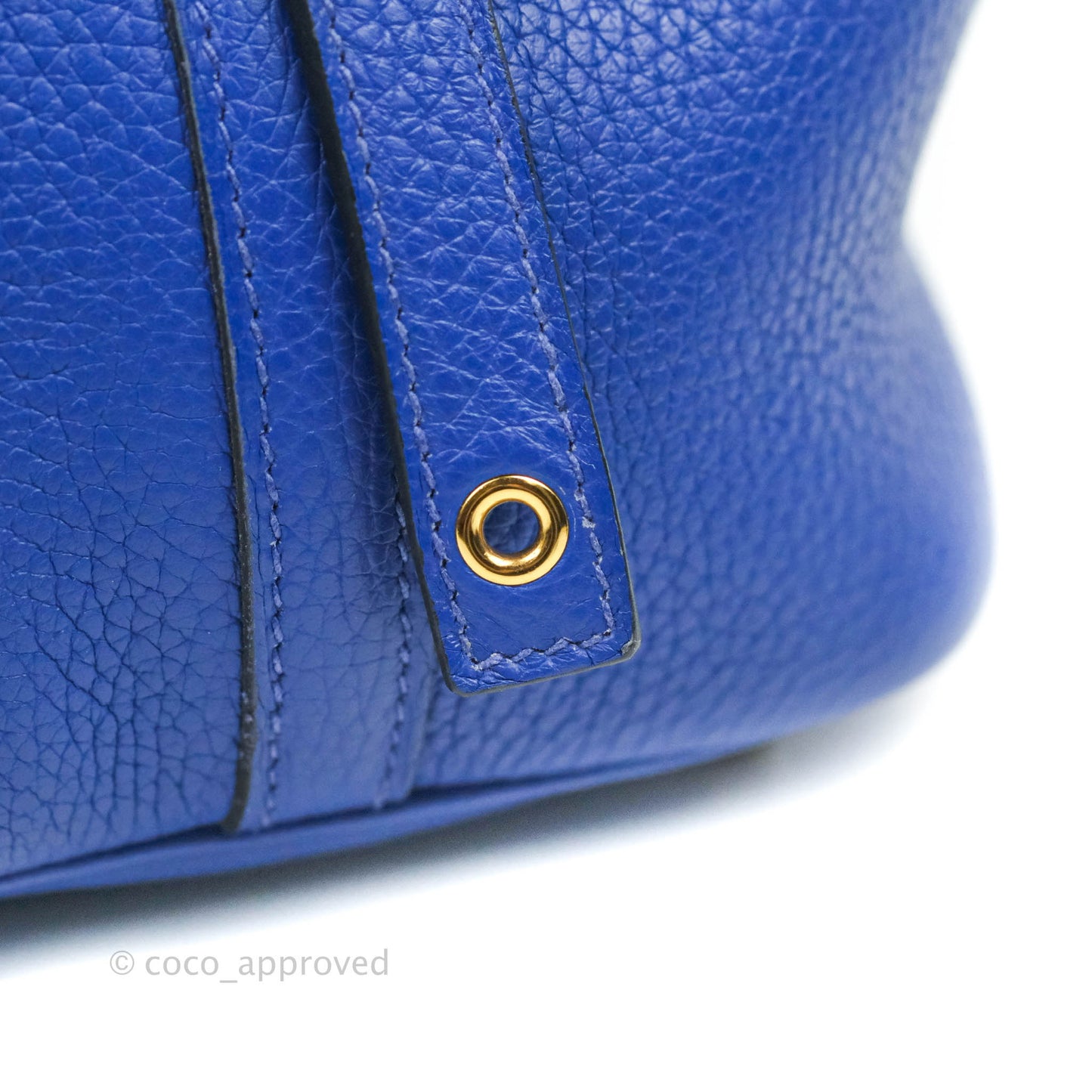 Hermès Picotin Lock 18 PM Bleu Clemence Gold Hardware
