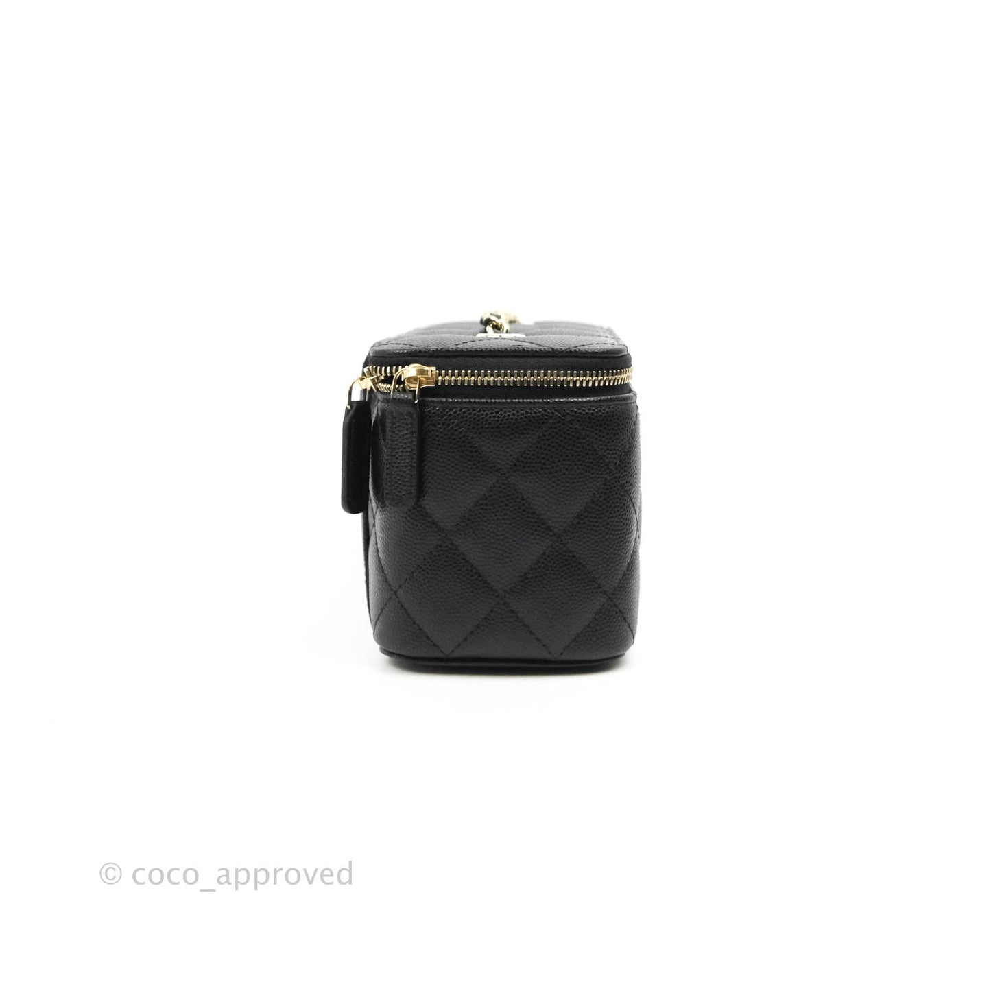 Chanel Vanity with Classic Chain Black Caviar Gold Hardware