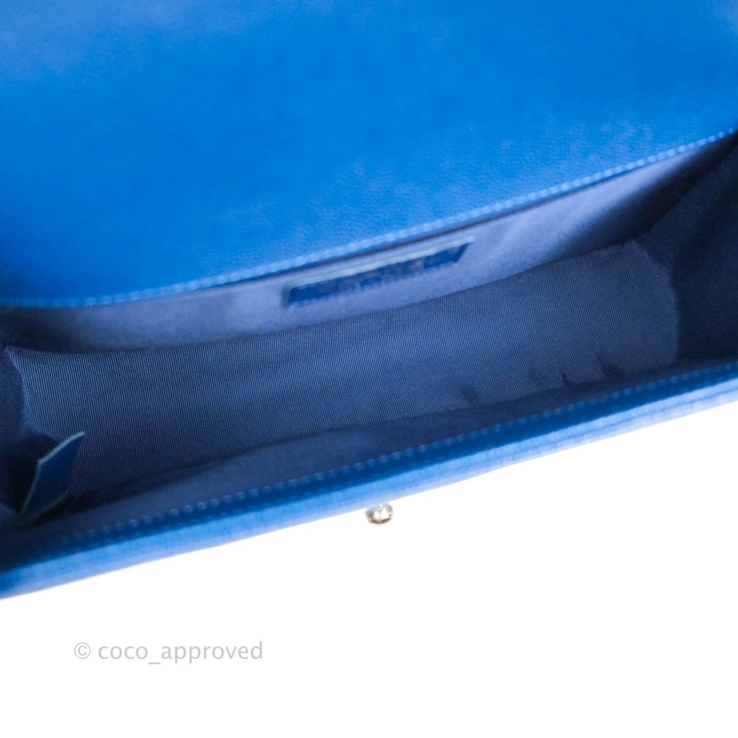 Chanel Quilted Medium Boy Blue Caviar Ruthenium Hardware