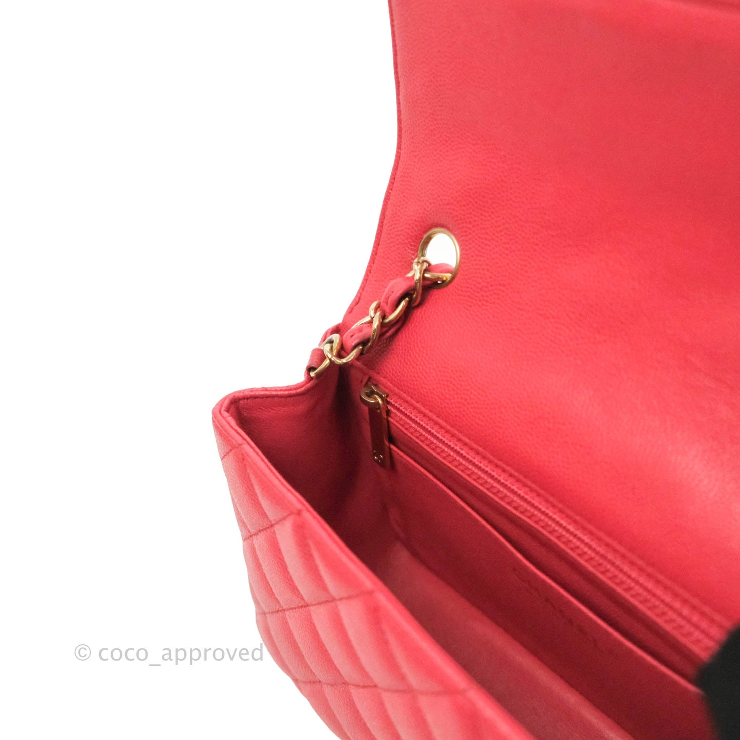Chanel Quilted Mini Rectangular Flap Pink Caviar Gold Hardware 17C
