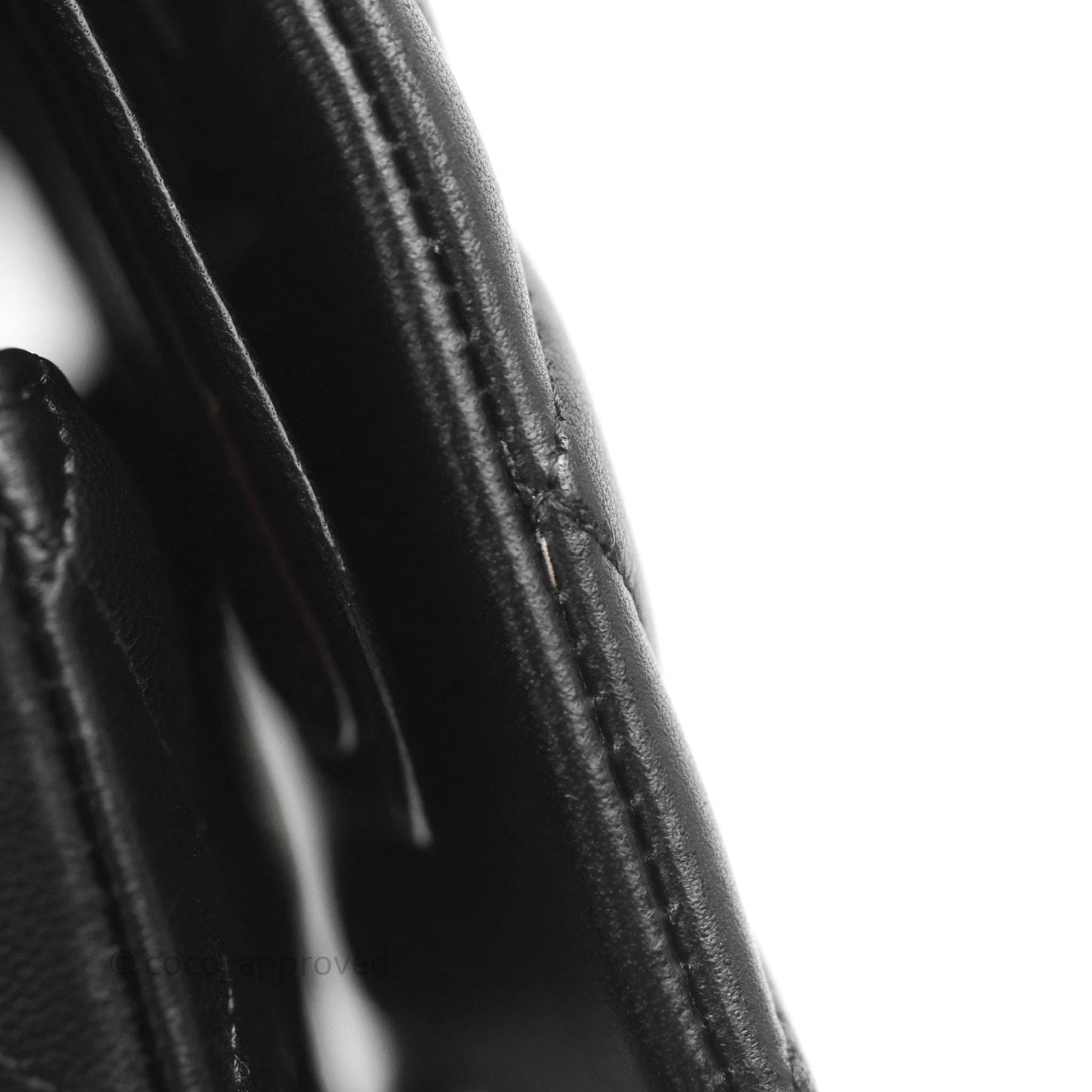 Chanel Classic M/L Medium Flap Quilted Black Lambskin Silver Hardware