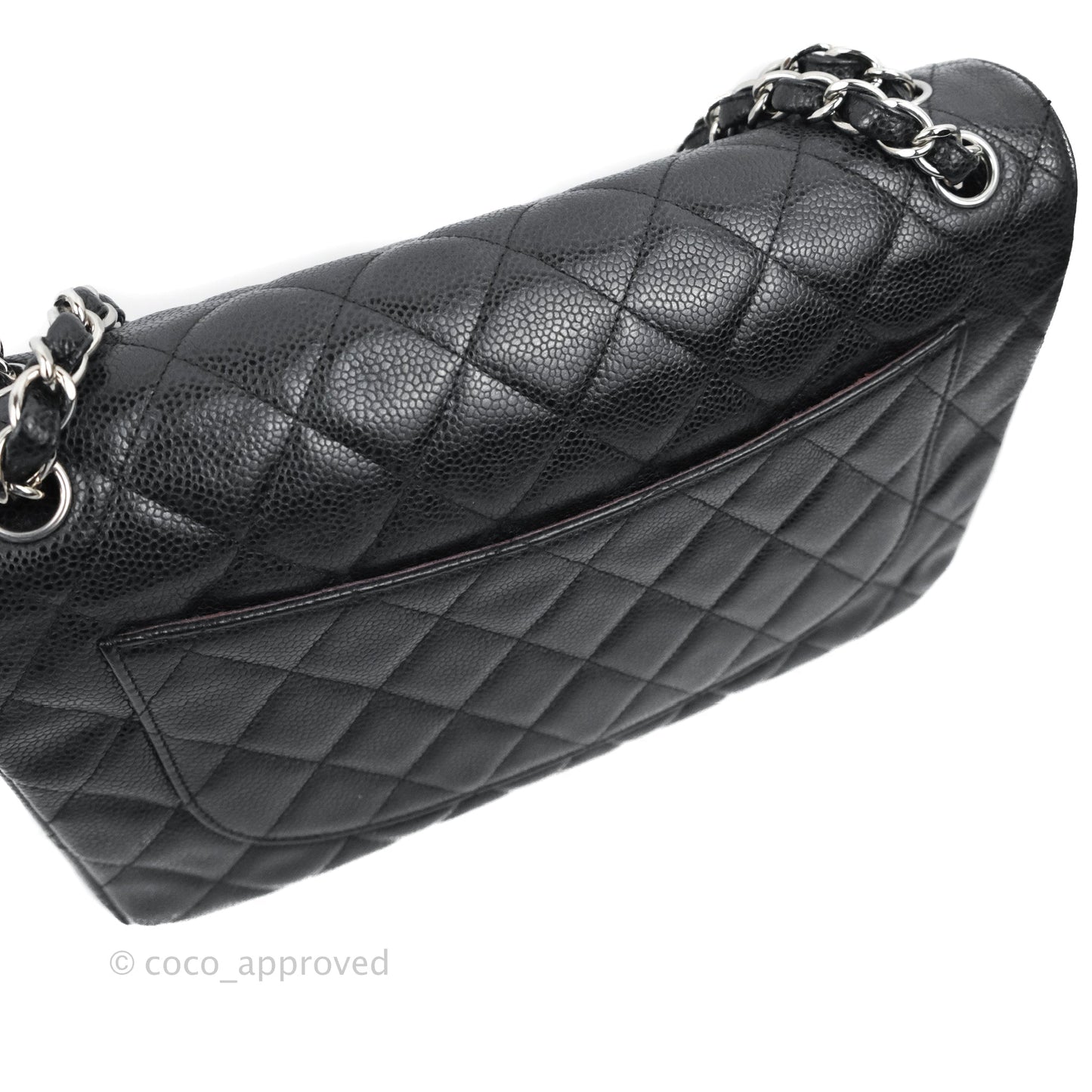 Chanel Jumbo Double Flap Black Caviar Silver Hardware⁣⁣