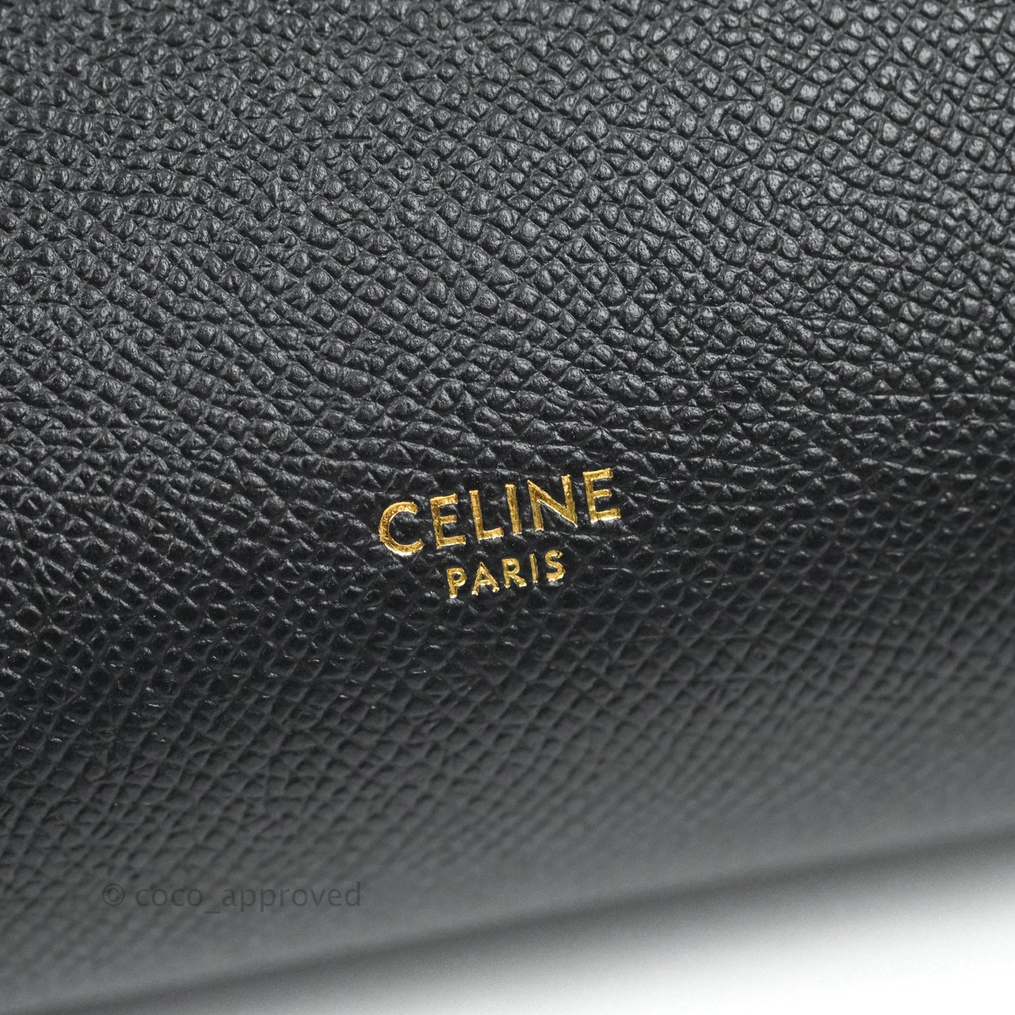 Celine Micro Belt Bag Dark Grey Grained Calfskin Gold Hardware