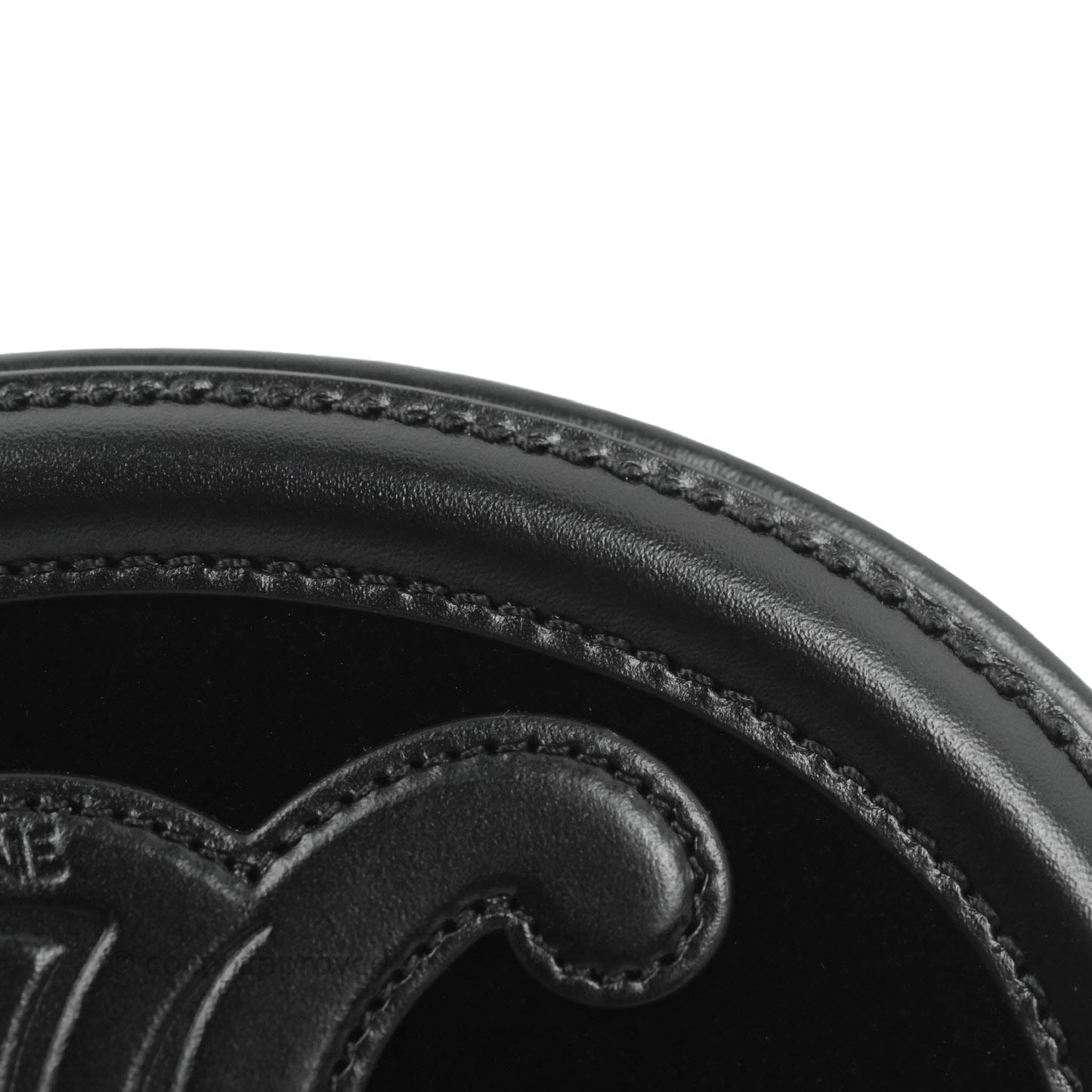 Celine Crossbody Purse With Chain In Velvet Black