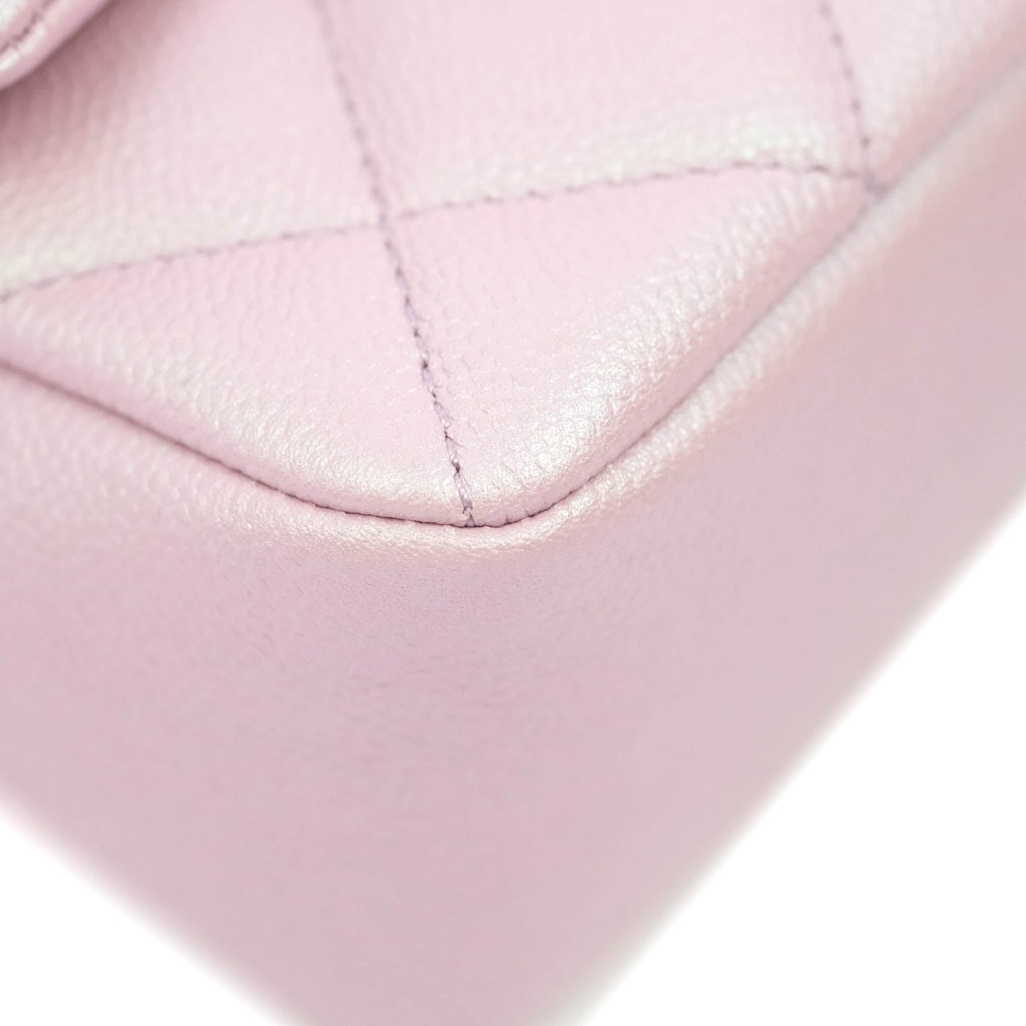 Chanel Quilted My Perfect Mini Iridescent Pink Caviar Aged Gold Hardware 21K