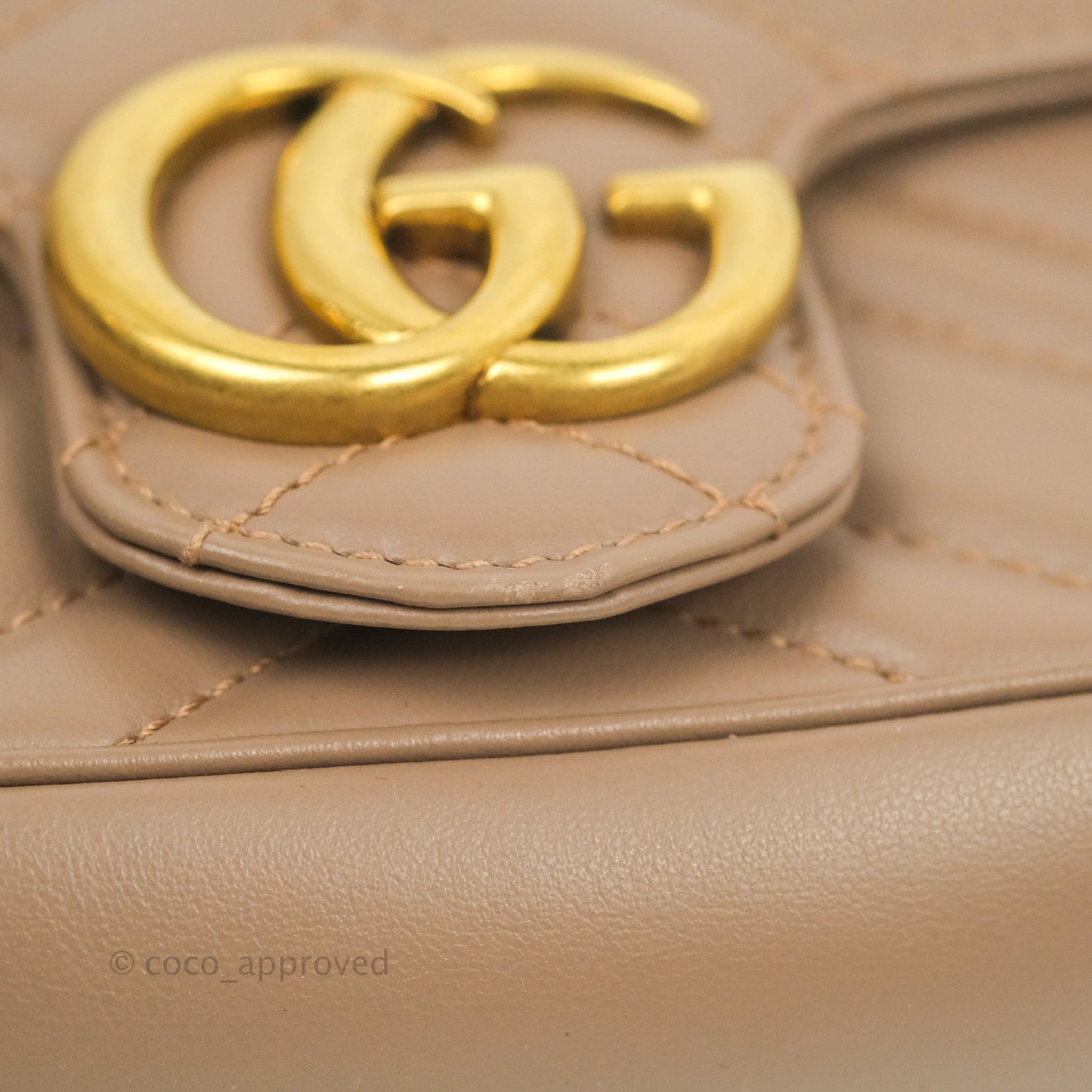 Gucci GG Marmont Matelassé Leather Super Mini Bag Dusty Pink