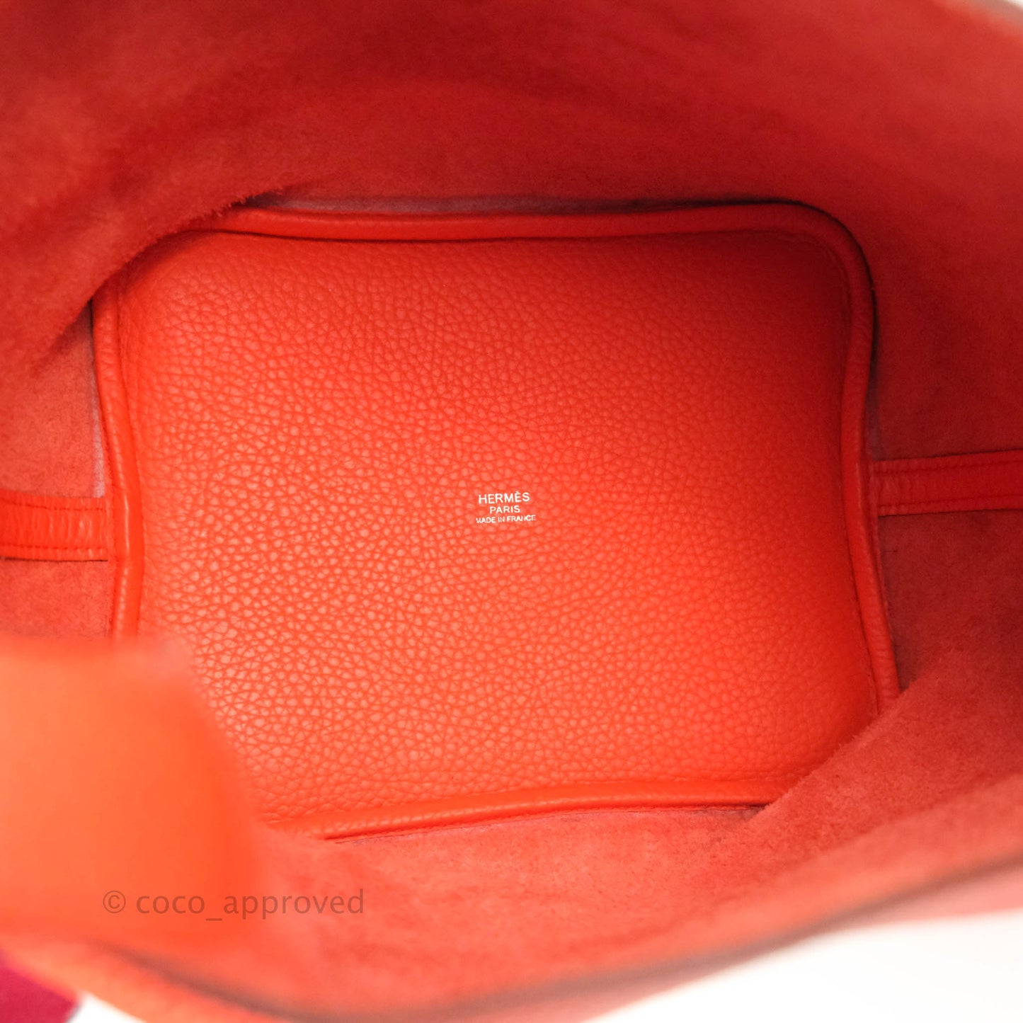 Hermès Picotin 22 Orange Clemence Palladium Hardware