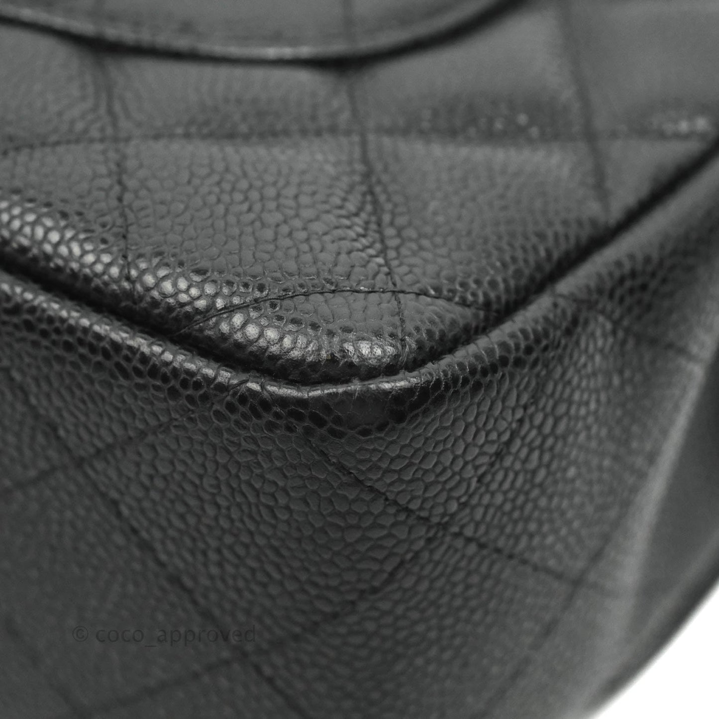 Chanel Jumbo Single Flap Black Caviar Gold Hardware