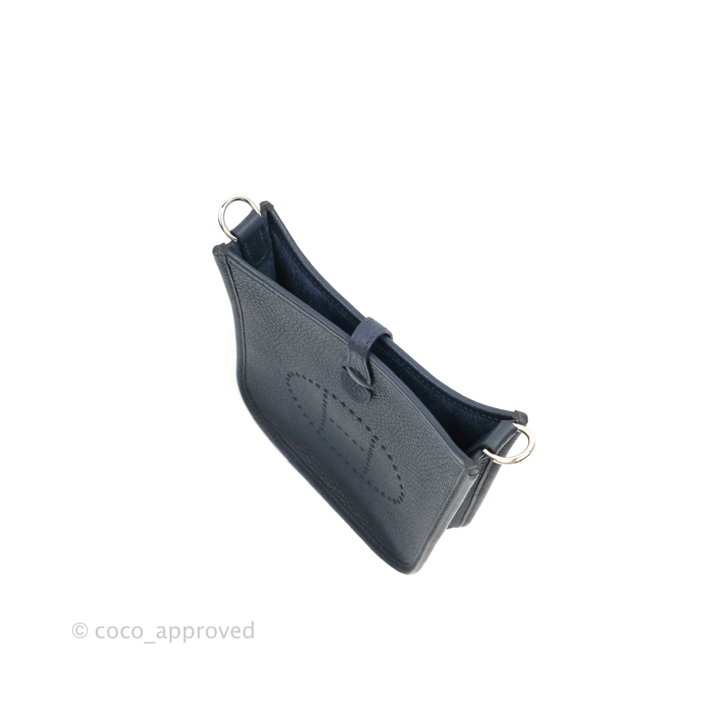 Hermès Mini Evelyne 16 Bleu Nuit Clemence Palladium Hardware