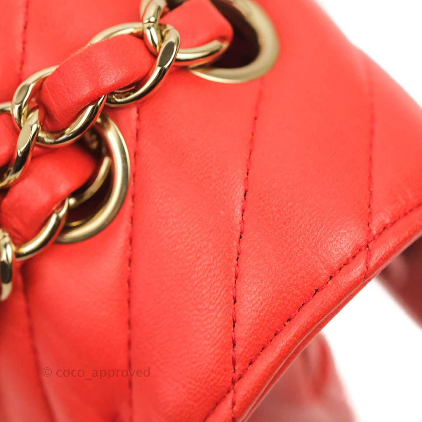 Chanel Classic M/L Medium Double Flap Brick Red Lambskin Gold Hardware