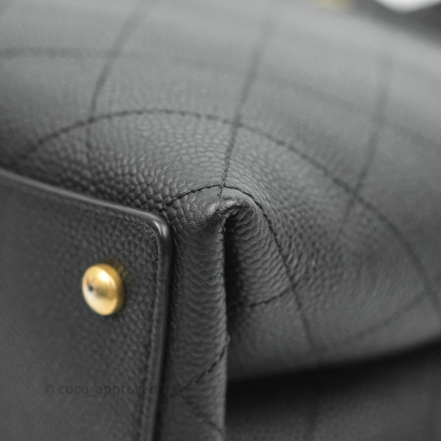 Chanel Black Grained Calfskin Drawstring Bucket Bag