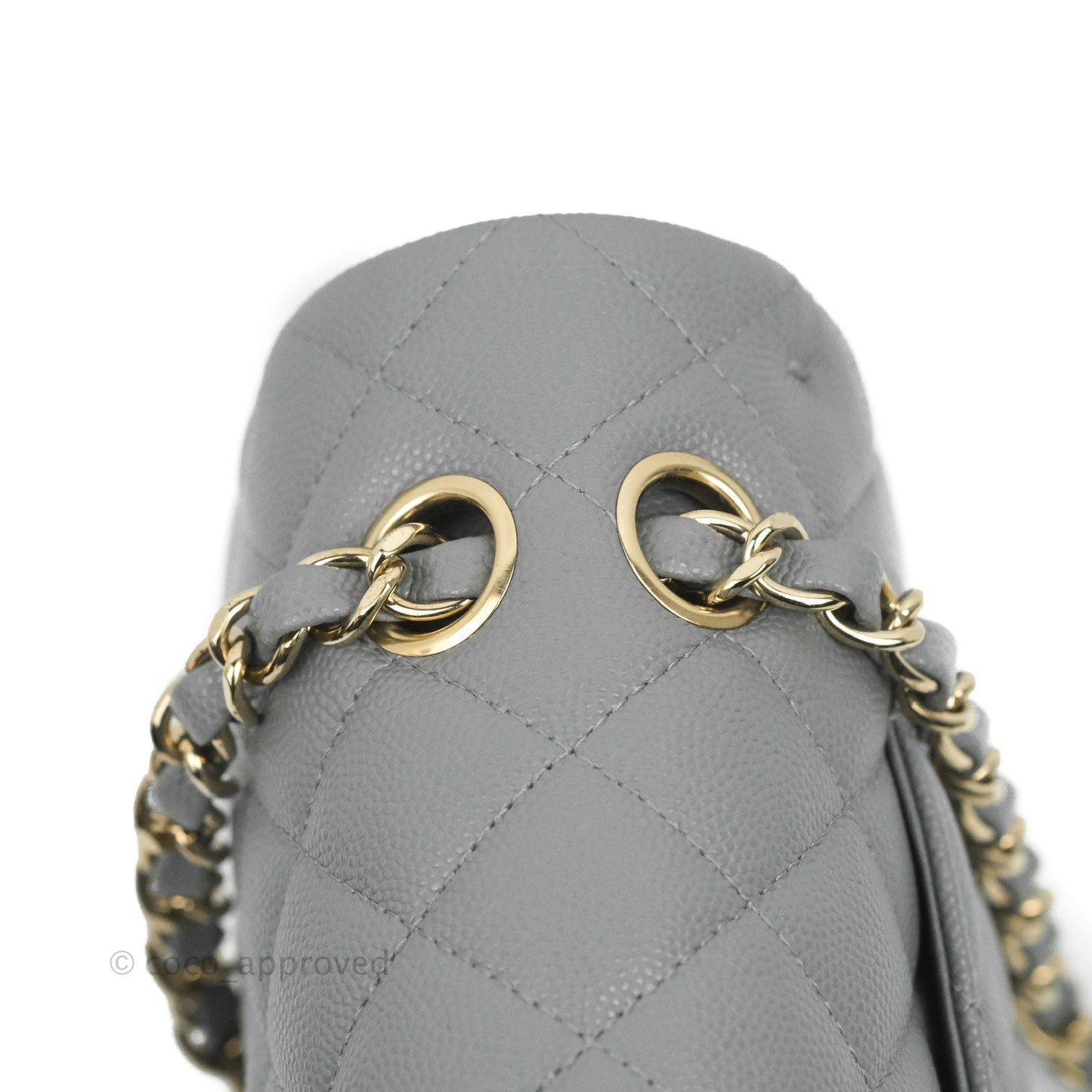 Chanel Classic Medium M/L Flap Dark Grey Caviar Gold Hardware 20C