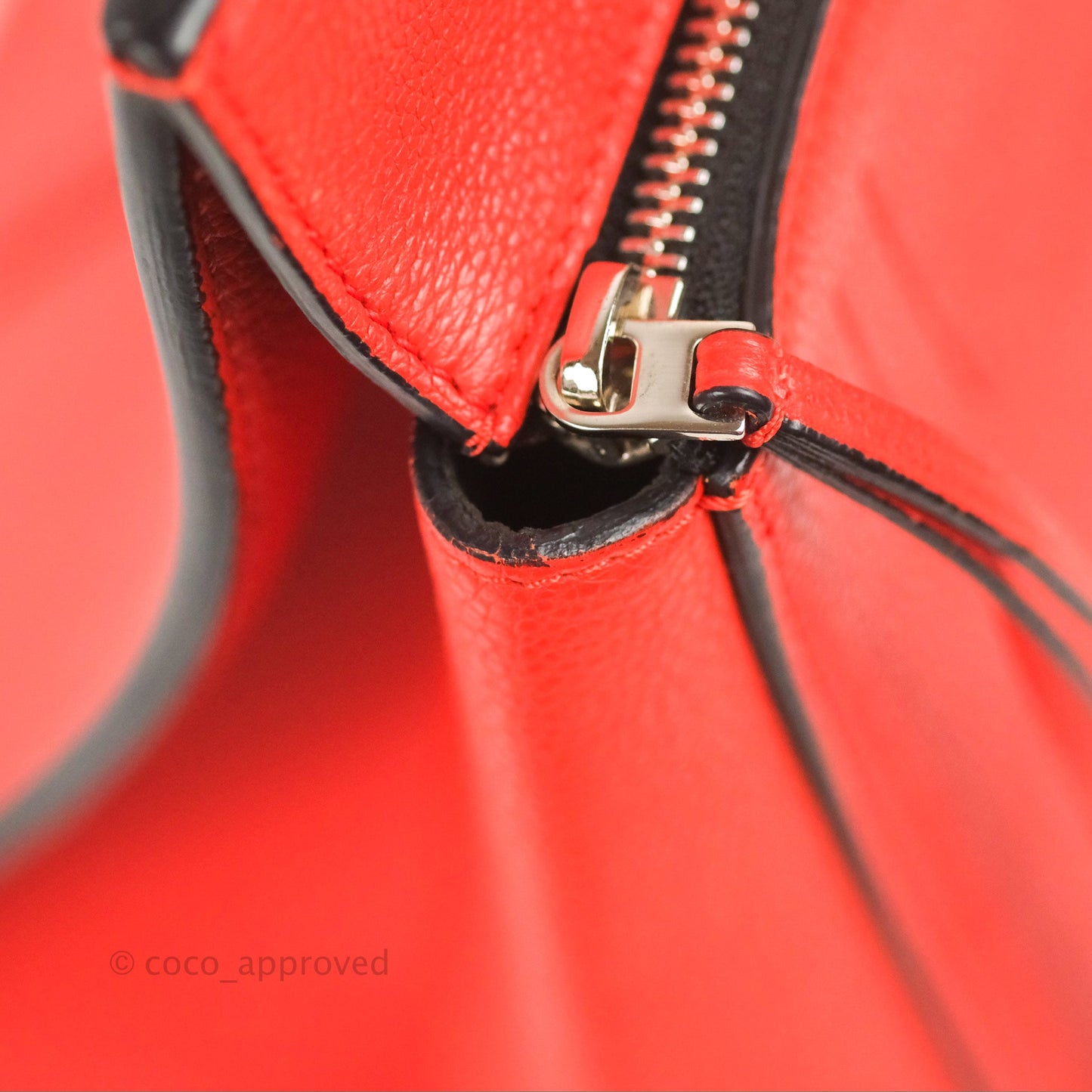 Celine Edge Bag Tomato Red Grained Calfskin