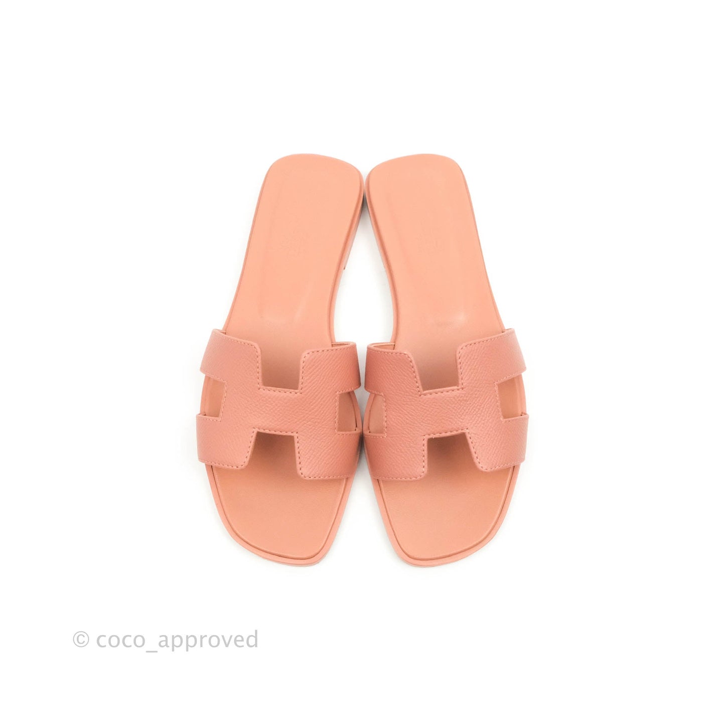 Hermès Oran Sandals Epsom in Pink Size 36