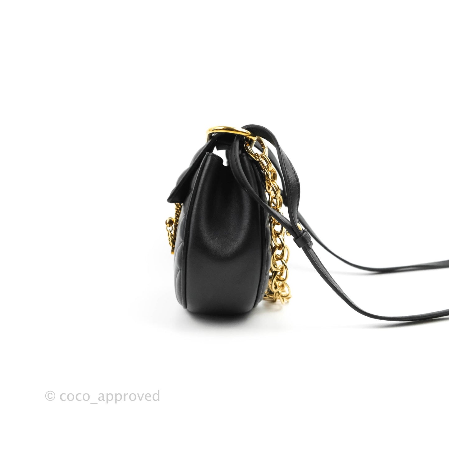 Chloe Quilted Mini Drew Bijou Crossbody Bag Black Smooth Calfskin Gold Hardware