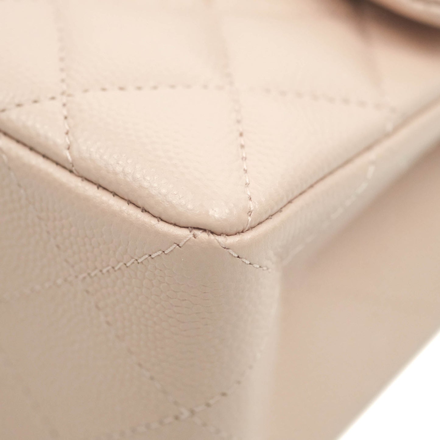Chanel Classic Small S/M Flap Rose Clair Pink Caviar Gold Hardware 21C