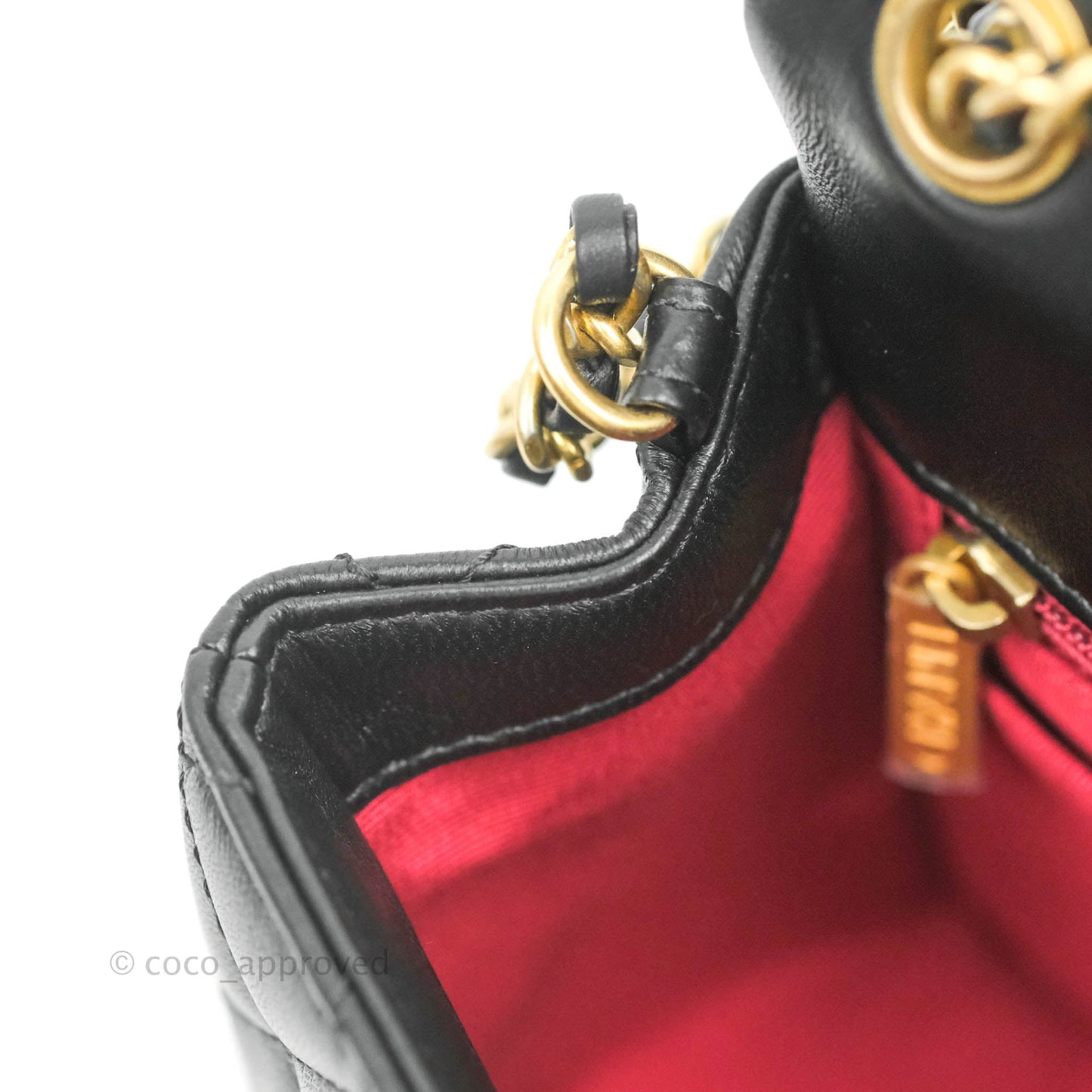 Chanel Romance Mini Square Flap Black Lambskin Aged Gold Hardware