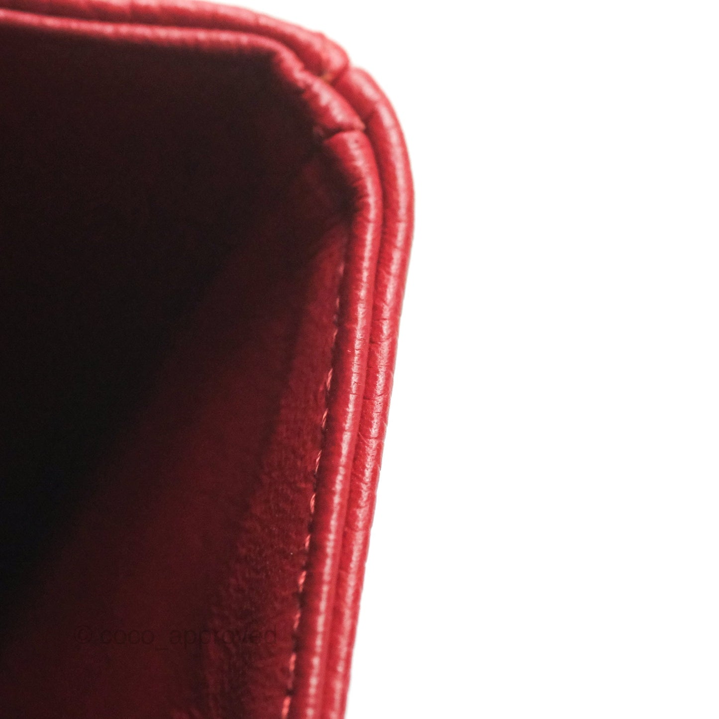 Chanel Classic M/L Medium Flap Quilted Red Caviar Silver Hardware