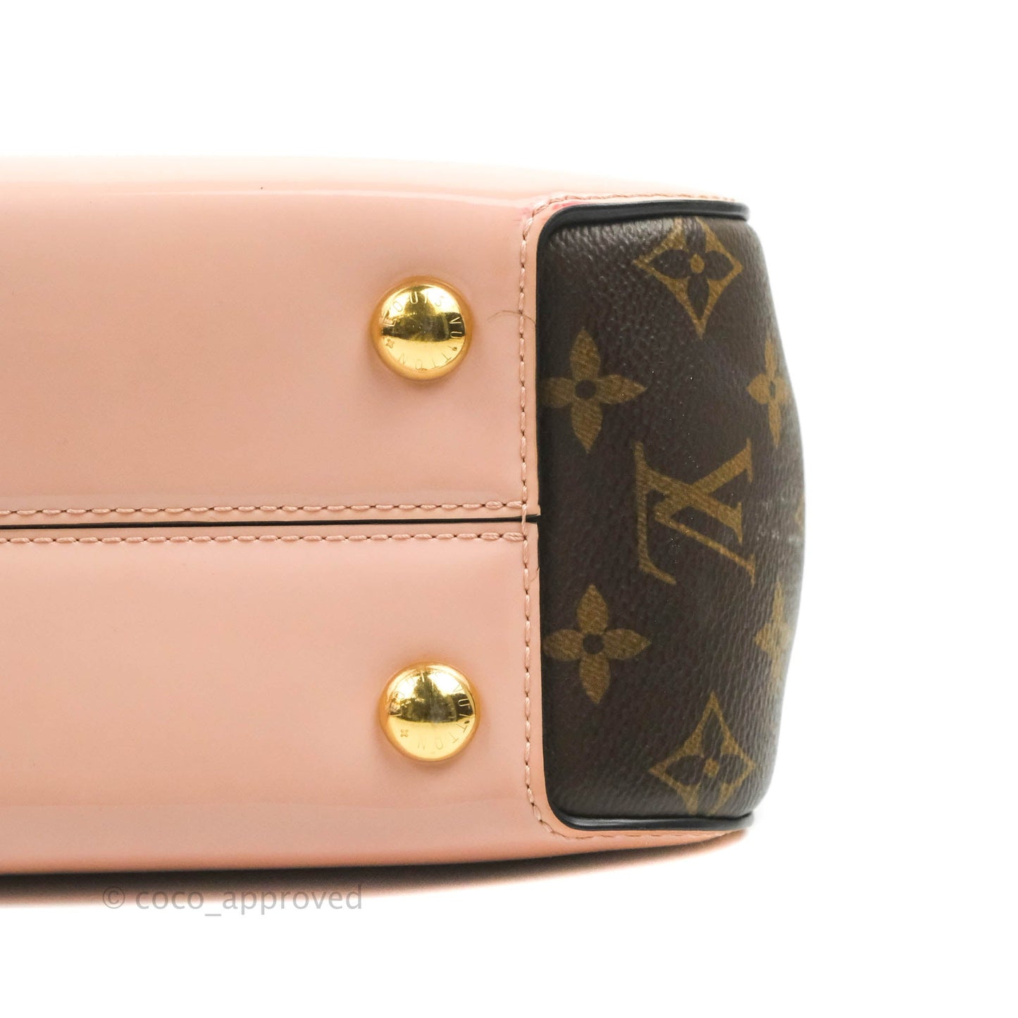 Louis Vuitton Cherrywood PM Handbag Patent Monogram Canvas