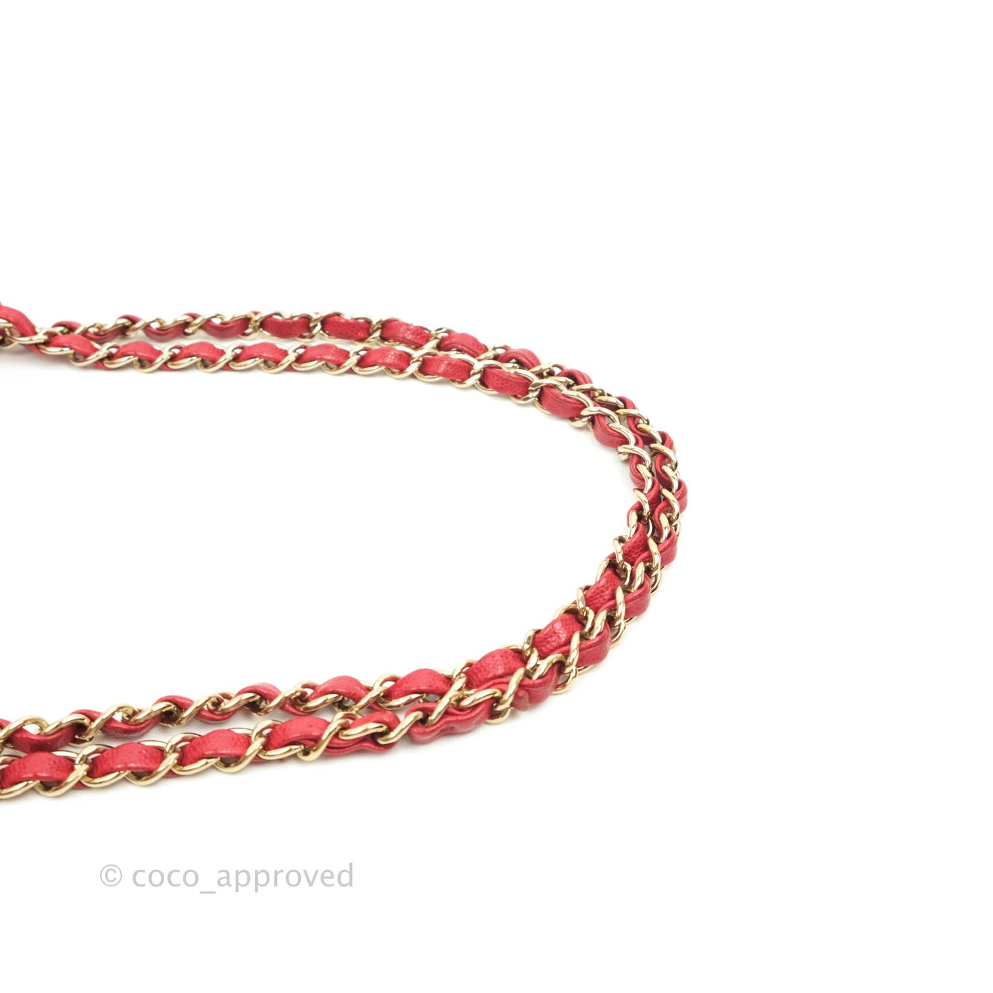 Chanel Classic M/L Medium Double Flap Red Caviar Gold Hardware