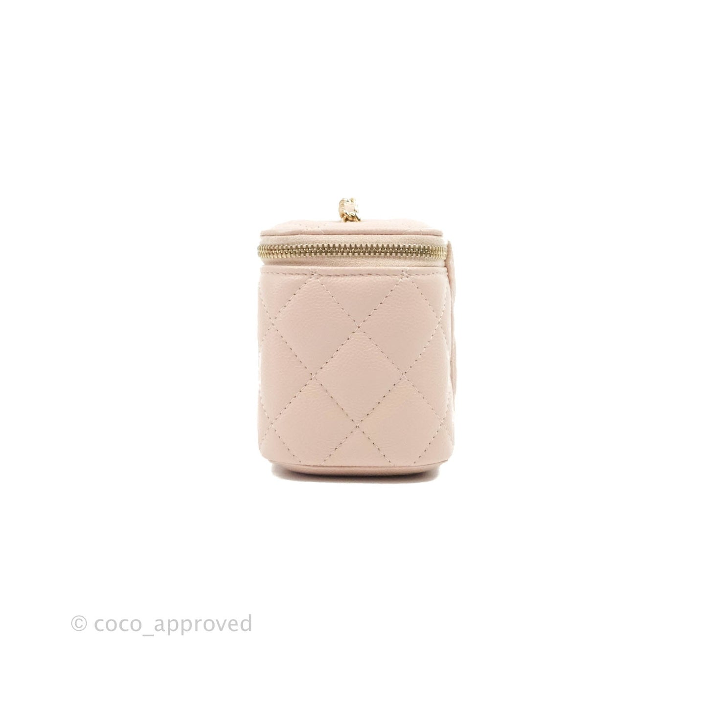 Chanel Classic Mini Vanity With Chain Light Pink Caviar Gold Hardware