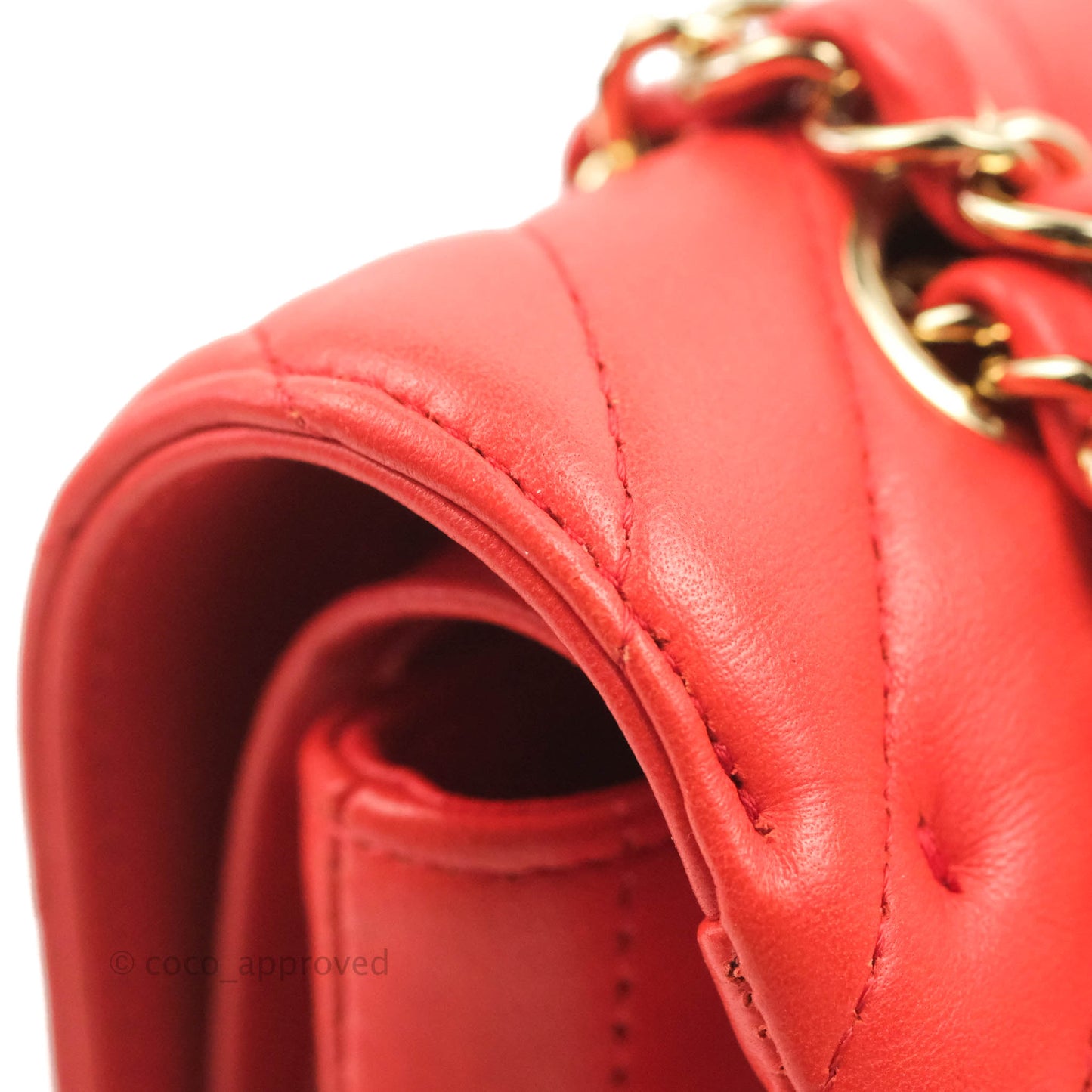 Chanel Classic M/L Medium Double Flap Brick Red Lambskin Gold Hardware