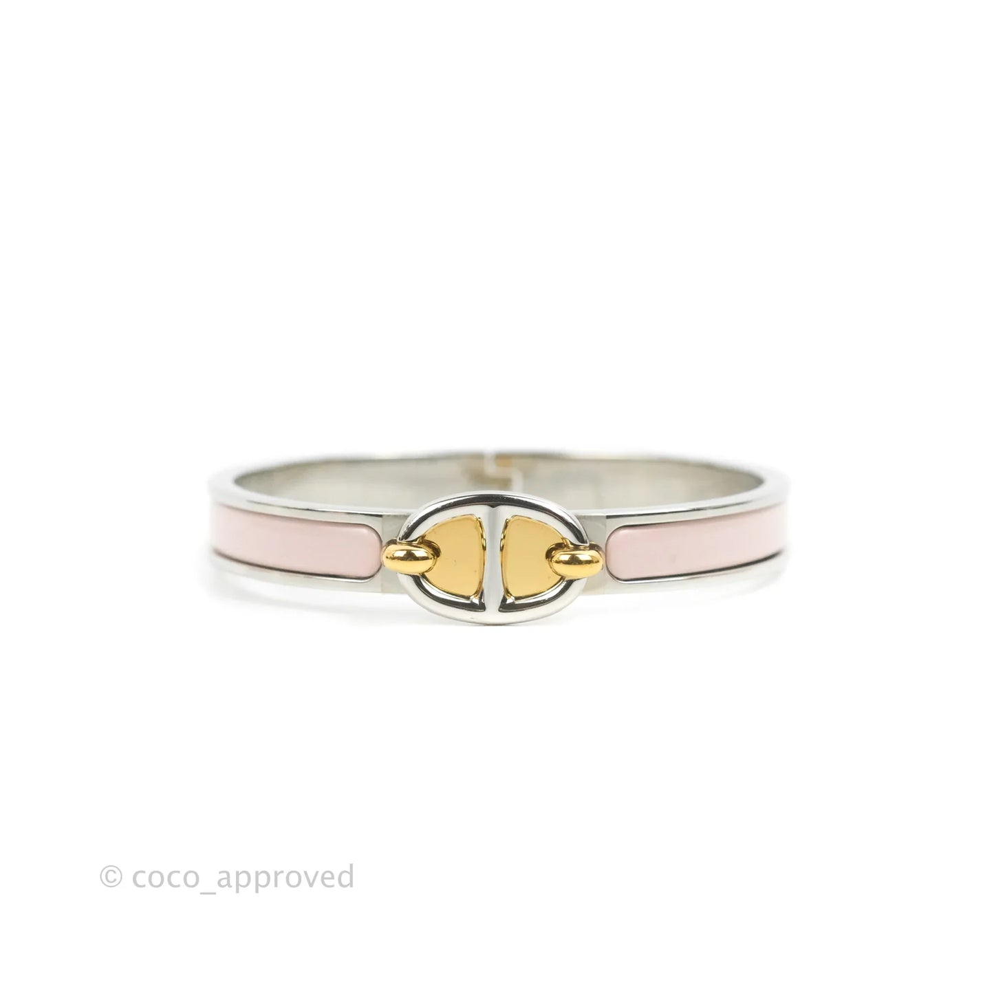 Hermes Mini Clic Chaine d'Ancre Bracelet PM Rose Candeur