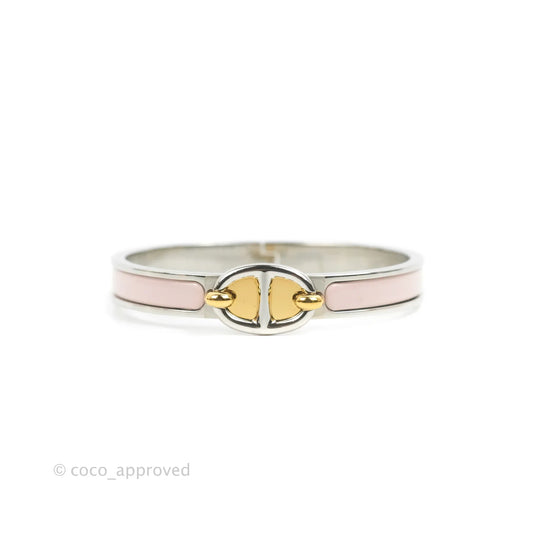 Hermes Mini Clic Chaine d'Ancre Bracelet PM Rose Candeur