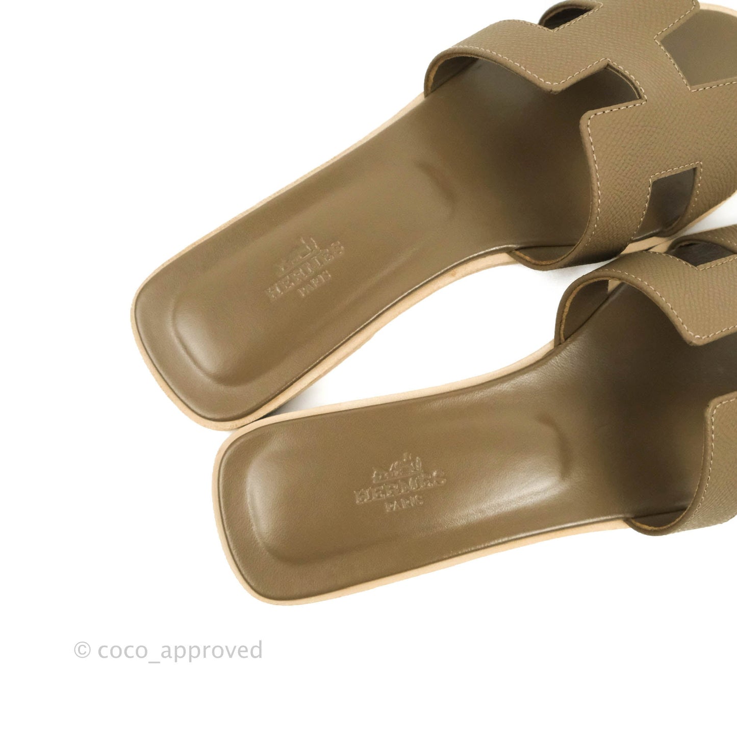 Hermès Oran Sandals in Etoupe Size 38