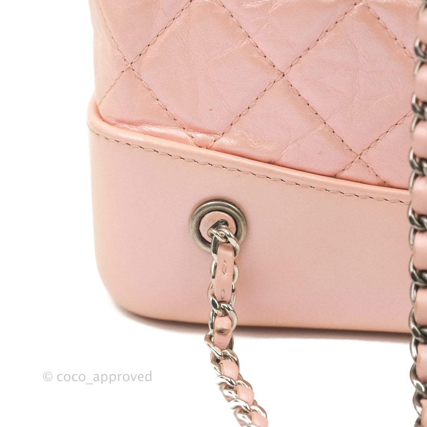 Chanel Small Gabrielle Backpack Iridescent Pink Aged Calfskin