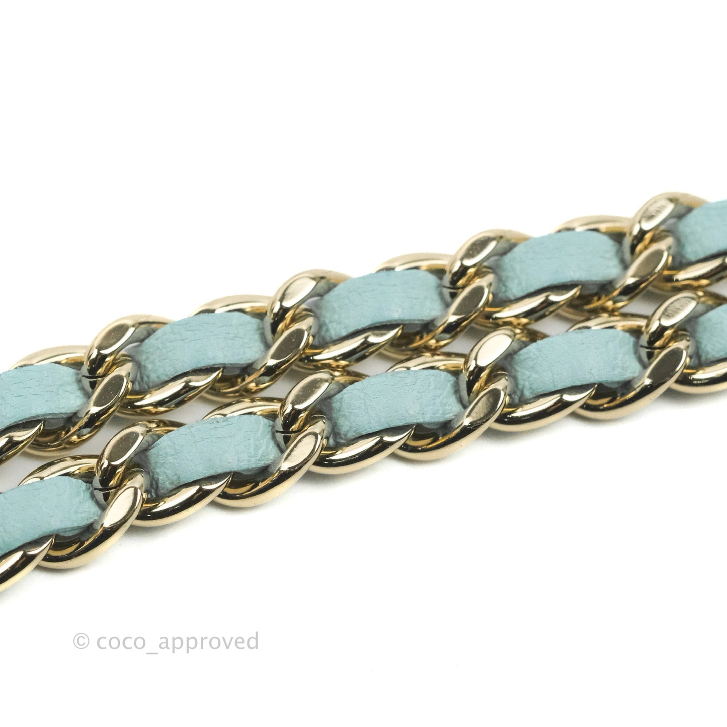Chanel Mini Quilted Trendy CC Clutch With Chain Tiffany Blue Lambskin Gold Hardware