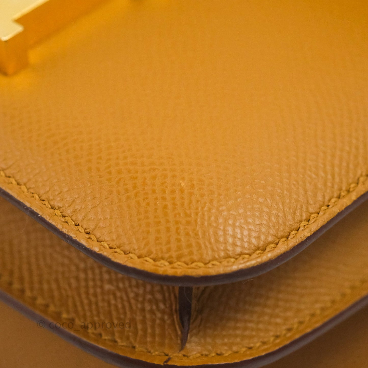 Hermès Constance Mini 18cm Sesame Epsom Gold Hardware