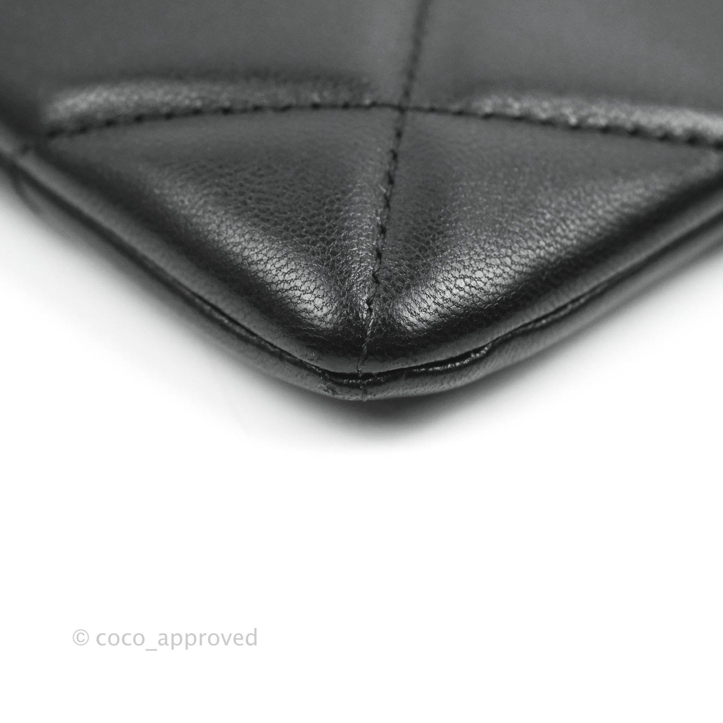 Chanel 19 Small Pouch Black Lambskin Gold Hardware