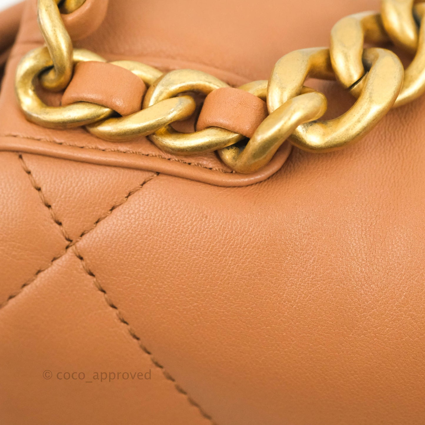 Chanel 19 Small Caramel Dark Beige Lambskin Mixed Hardware 21K