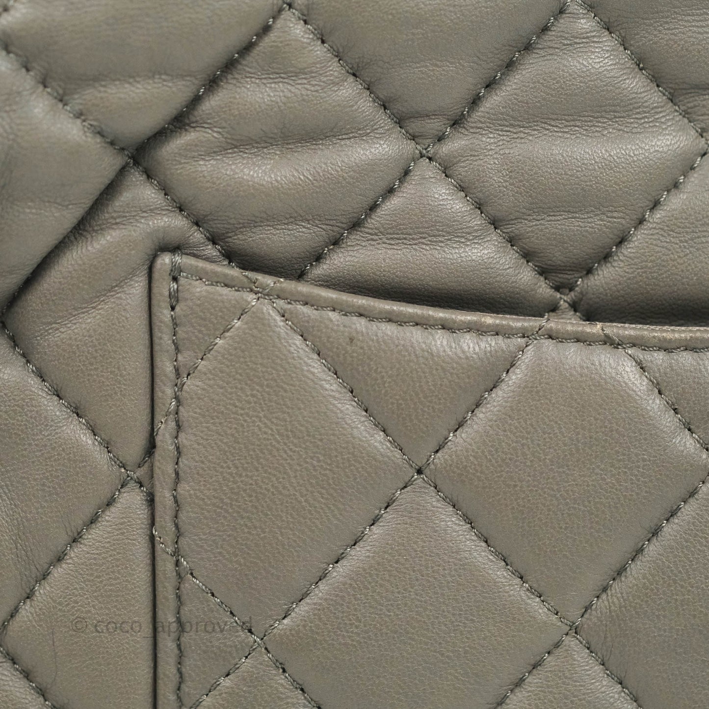 Chanel Medium Quilted Soft Accordion Flap Bag Grey Lambskin