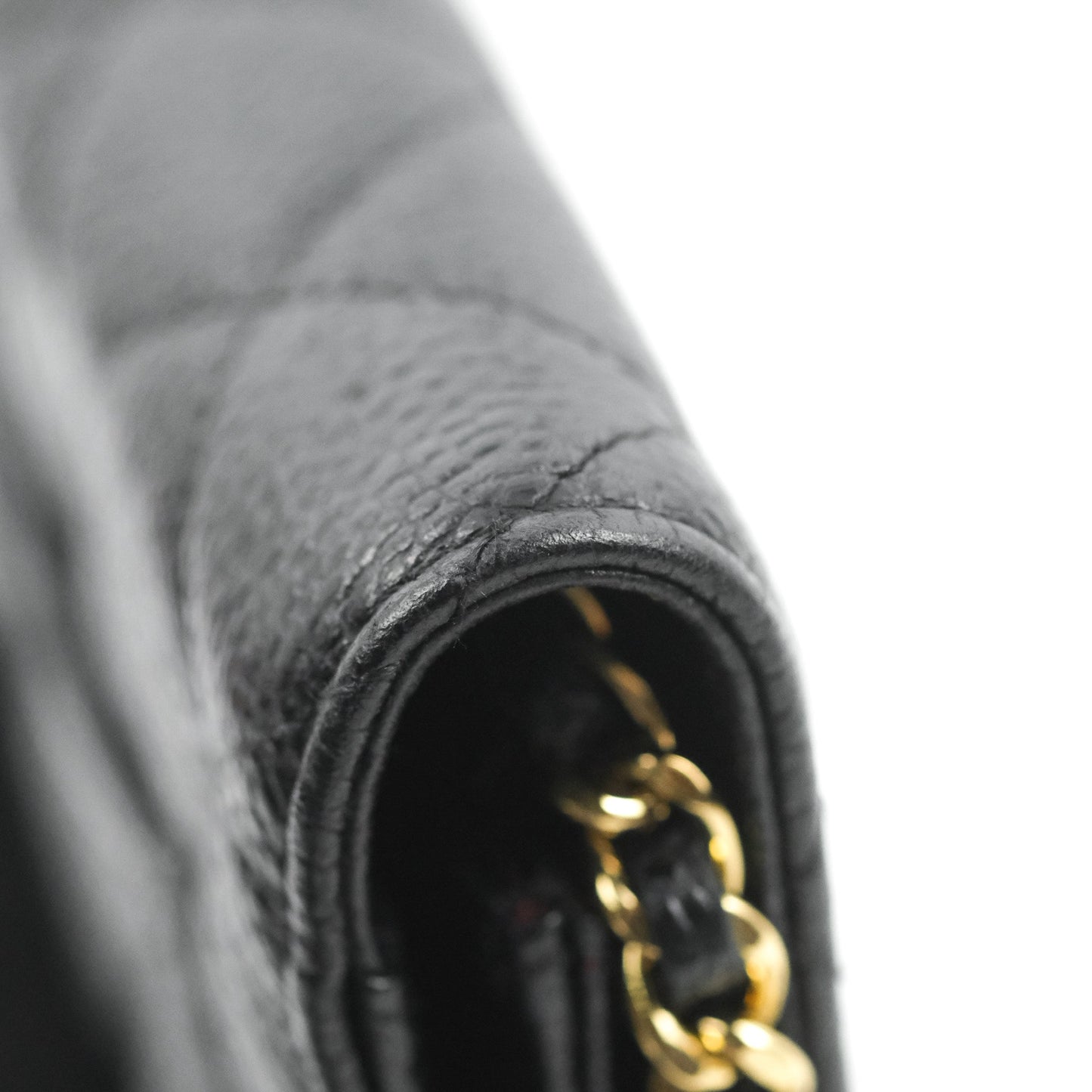 Chanel Quilted Classic WOC Black Caviar Gold Hardware