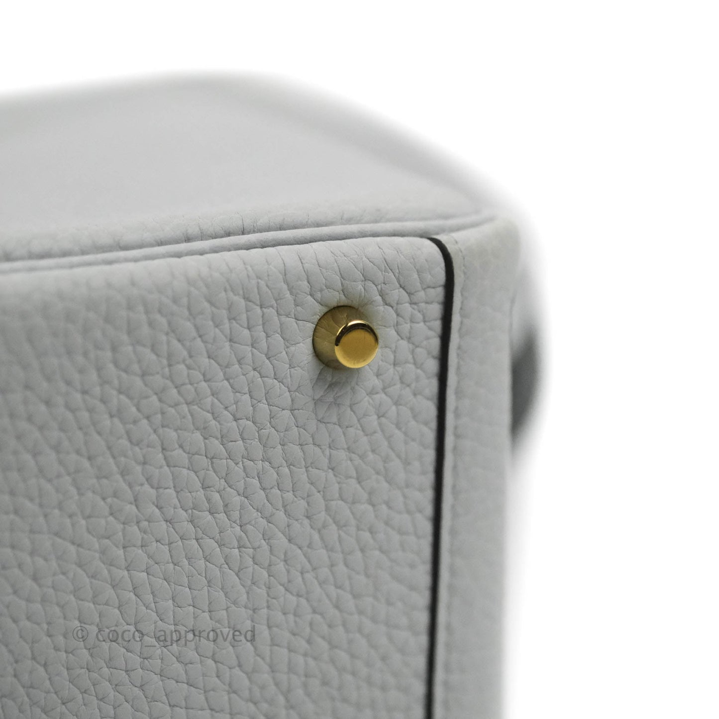 Hermès Mini Lindy 20 Blue Pale Clemence Gold Hardware