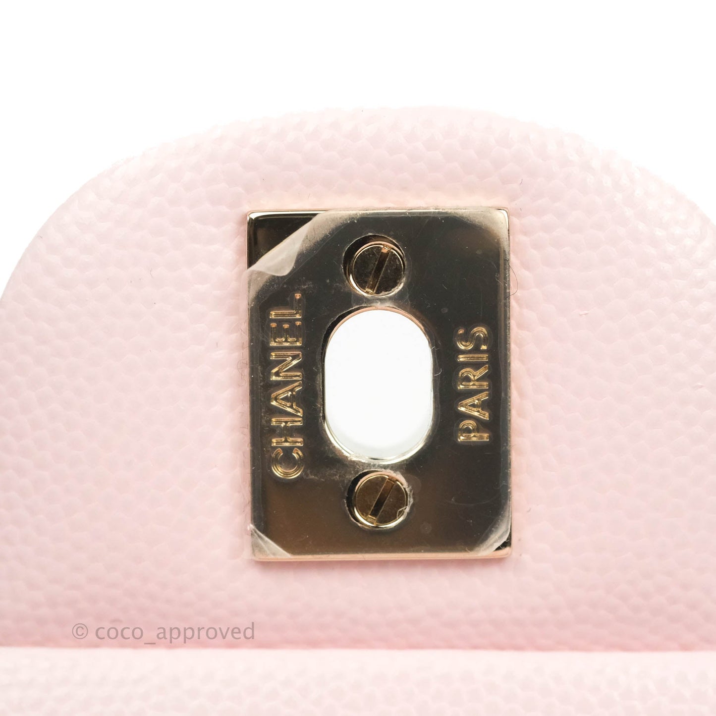 Chanel Classic M/L Medium Flap Quilted Light Pink Caviar Gold Hardware 22P