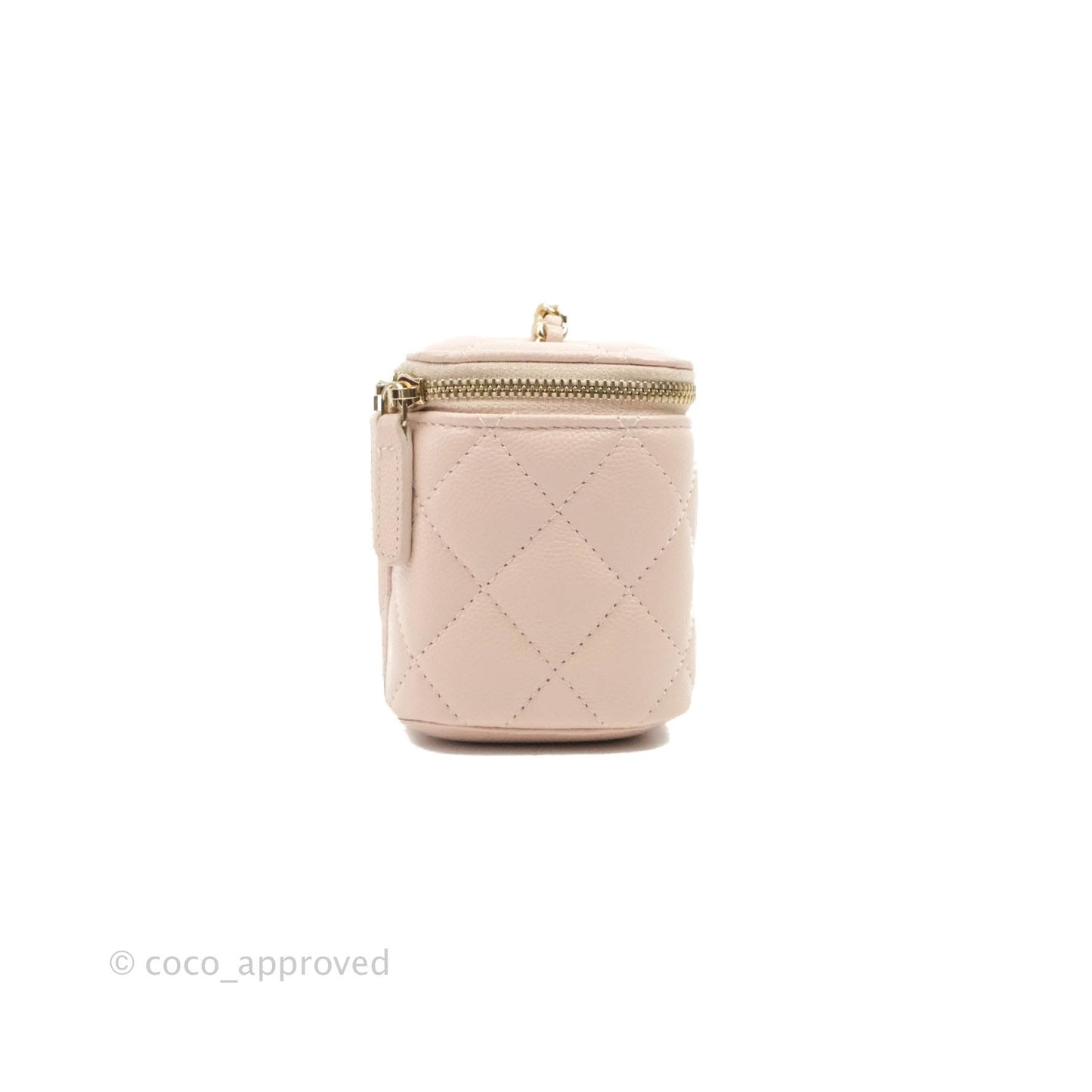 Chanel Classic Mini Vanity With Chain Light Pink Caviar Gold Hardware